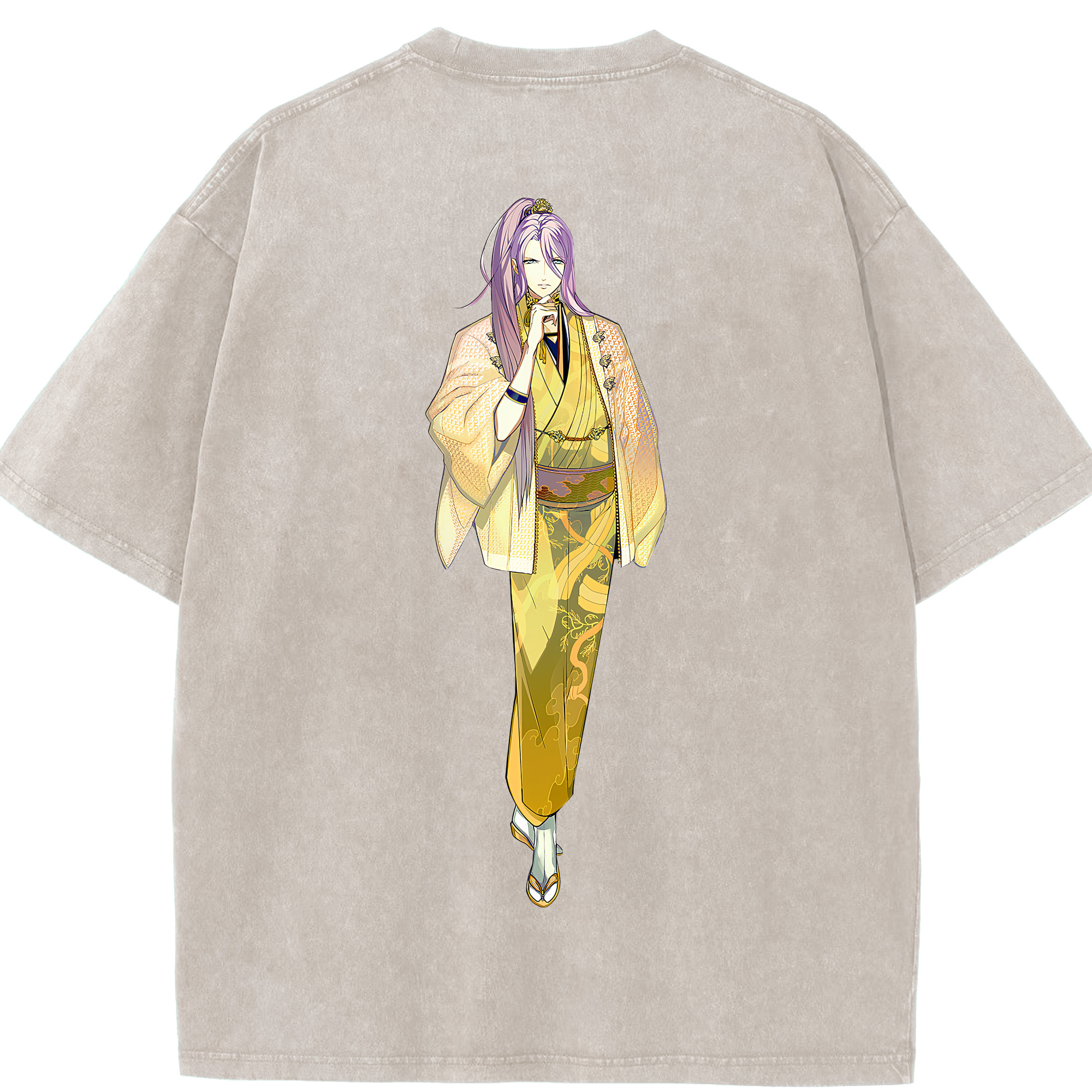 （画像用） 刀剣乱舞 Touken Ranbu 綿100% ヴィンテージ風 半袖Tシャツ（背面プリント）