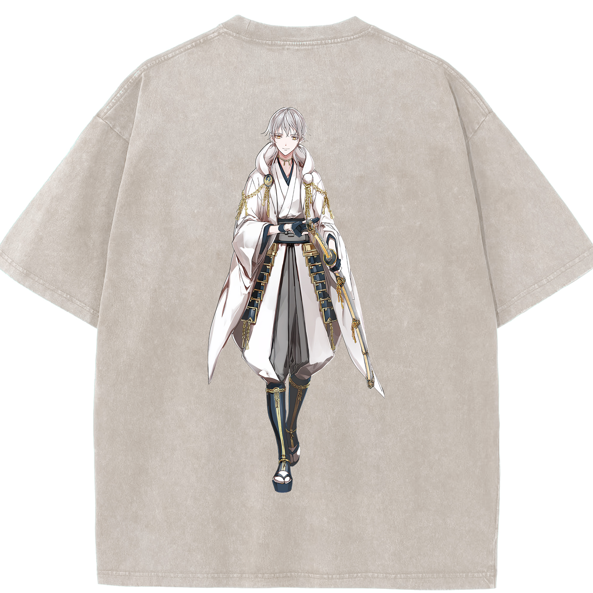 （画像用） 刀剣乱舞 Touken Ranbu 綿100% ヴィンテージ風 半袖Tシャツ（背面プリント）