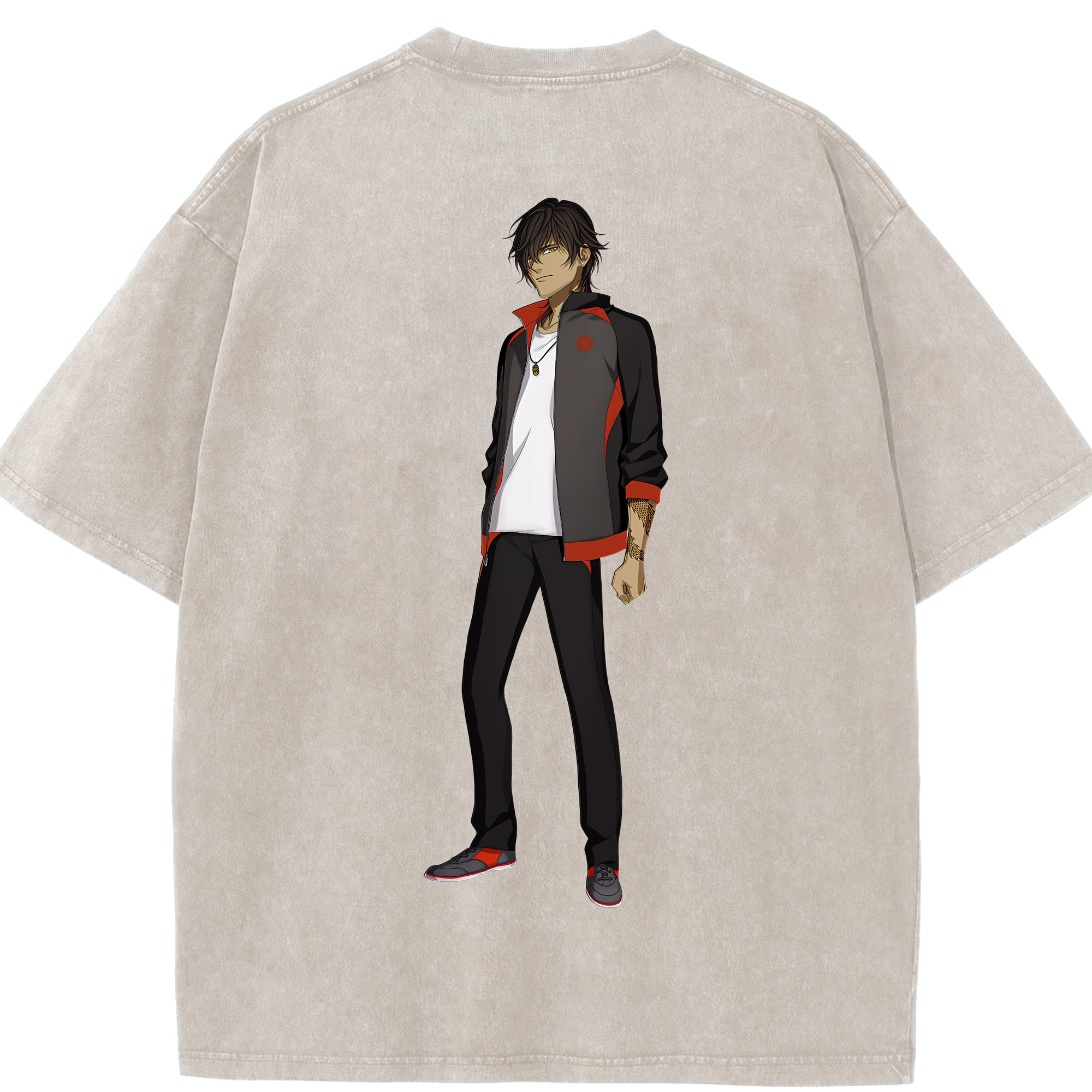 （画像用） 刀剣乱舞 Touken Ranbu 綿100% ヴィンテージ風 半袖Tシャツ（背面プリント）