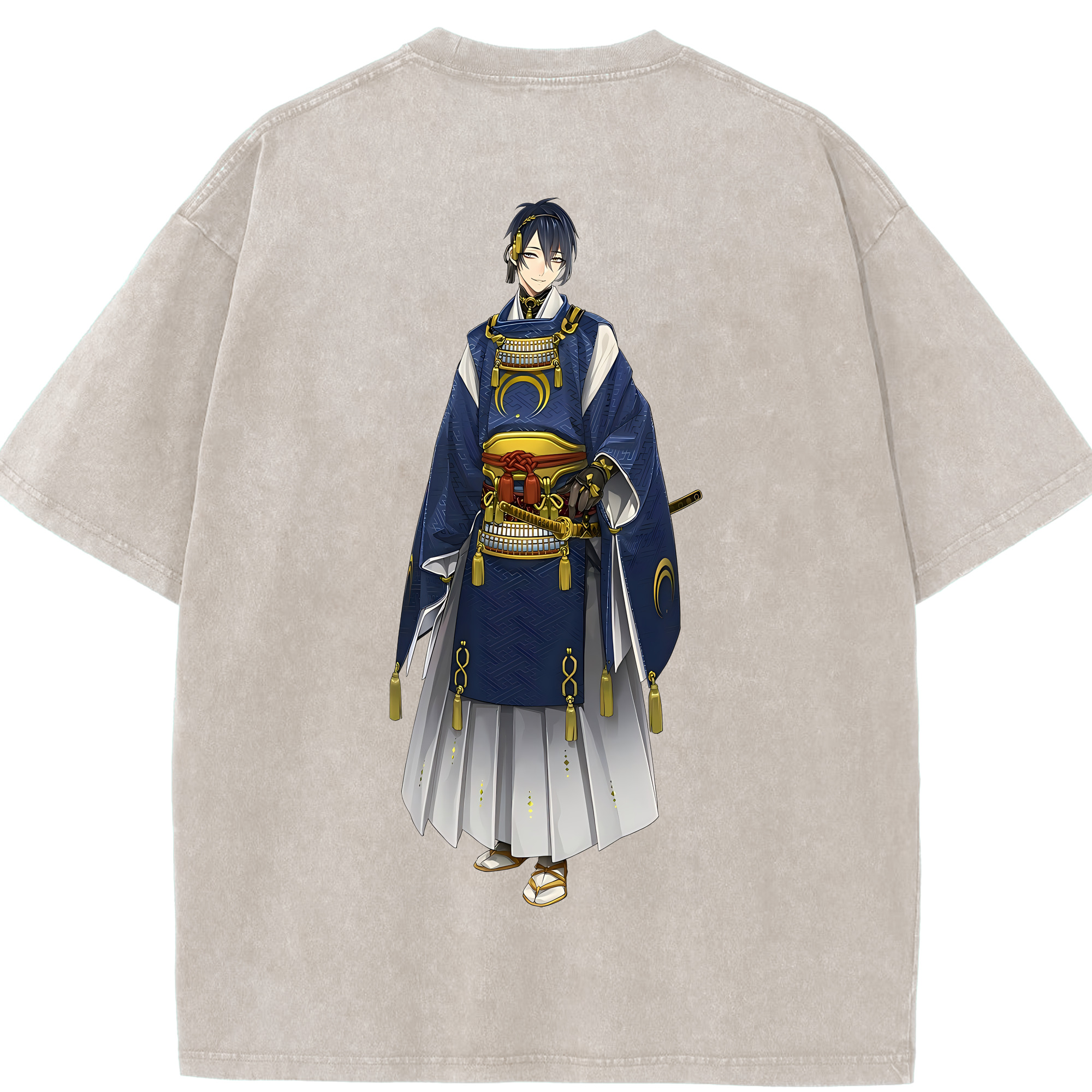 （画像用） 刀剣乱舞 Touken Ranbu 綿100% ヴィンテージ風 半袖Tシャツ（背面プリント）