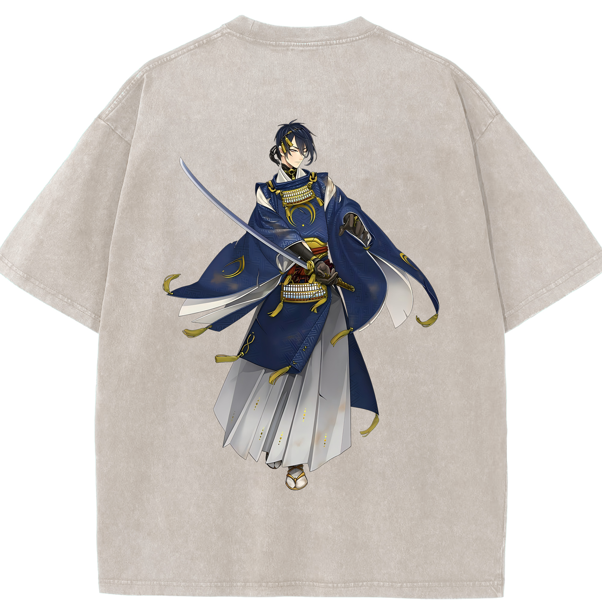 （画像用） 刀剣乱舞 Touken Ranbu 綿100% ヴィンテージ風 半袖Tシャツ（背面プリント）