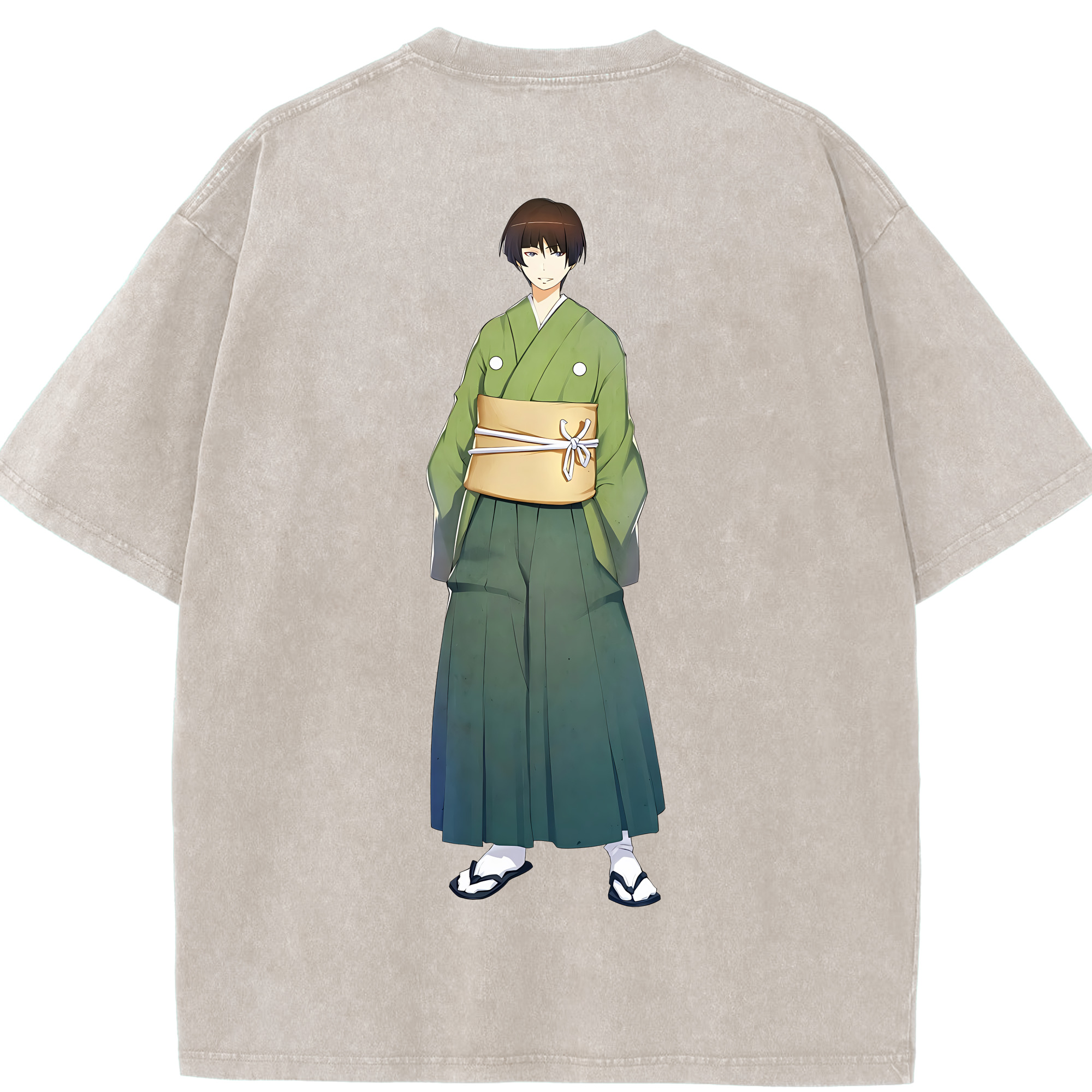 （画像用） 刀剣乱舞 Touken Ranbu 綿100% ヴィンテージ風 半袖Tシャツ（背面プリント）