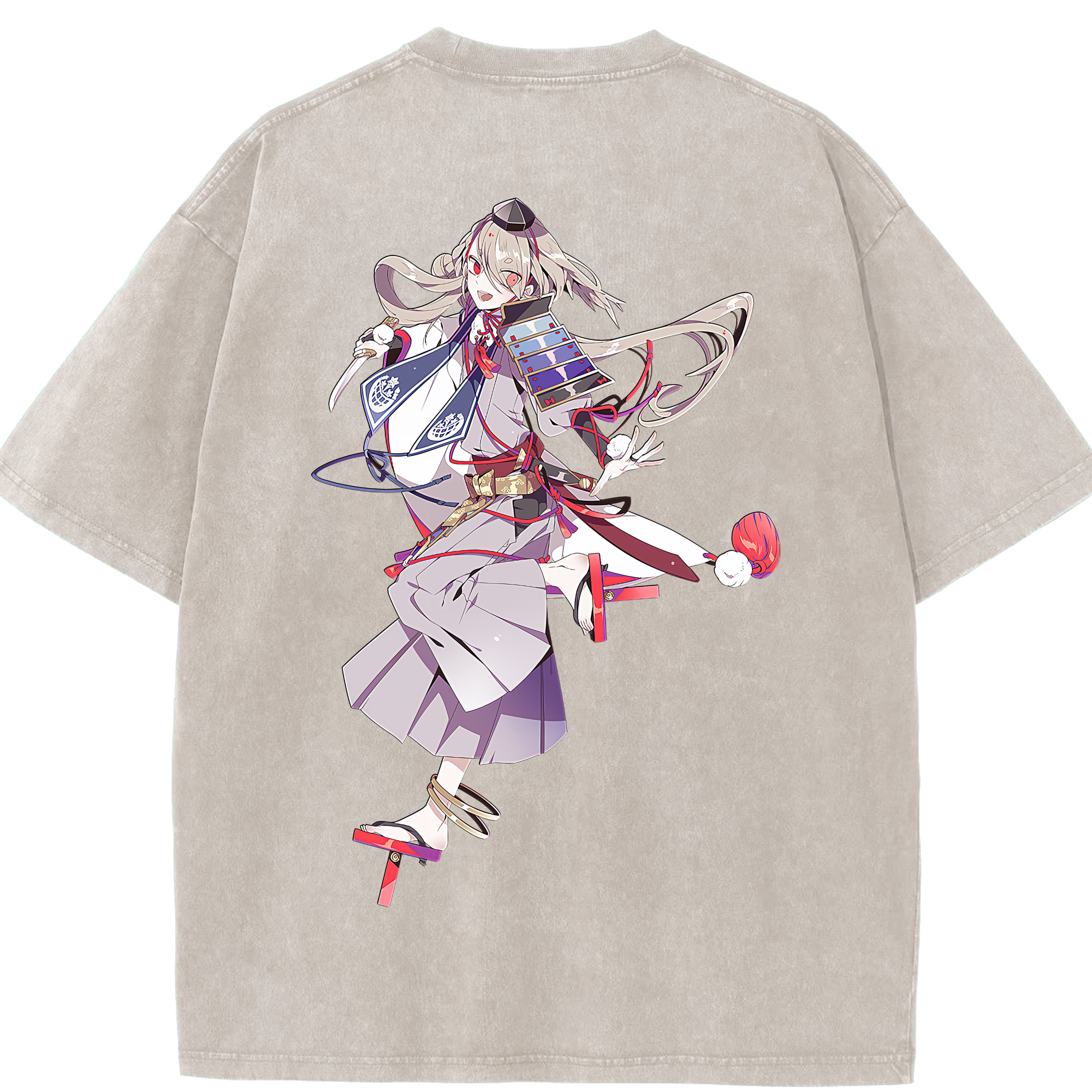 （画像用） 刀剣乱舞 Touken Ranbu 綿100% ヴィンテージ風 半袖Tシャツ（背面プリント）
