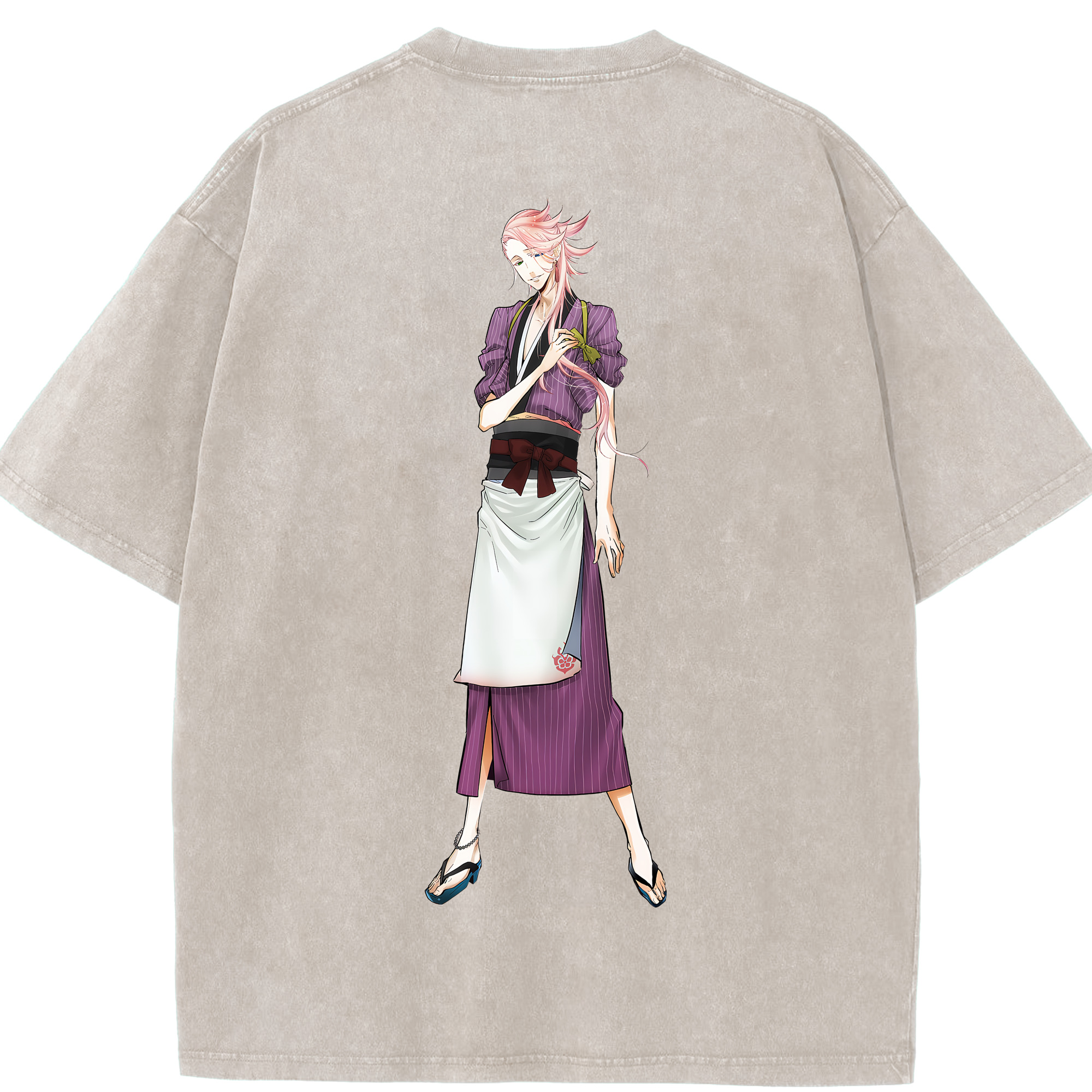 （画像用） 刀剣乱舞 Touken Ranbu 綿100% ヴィンテージ風 半袖Tシャツ（背面プリント）