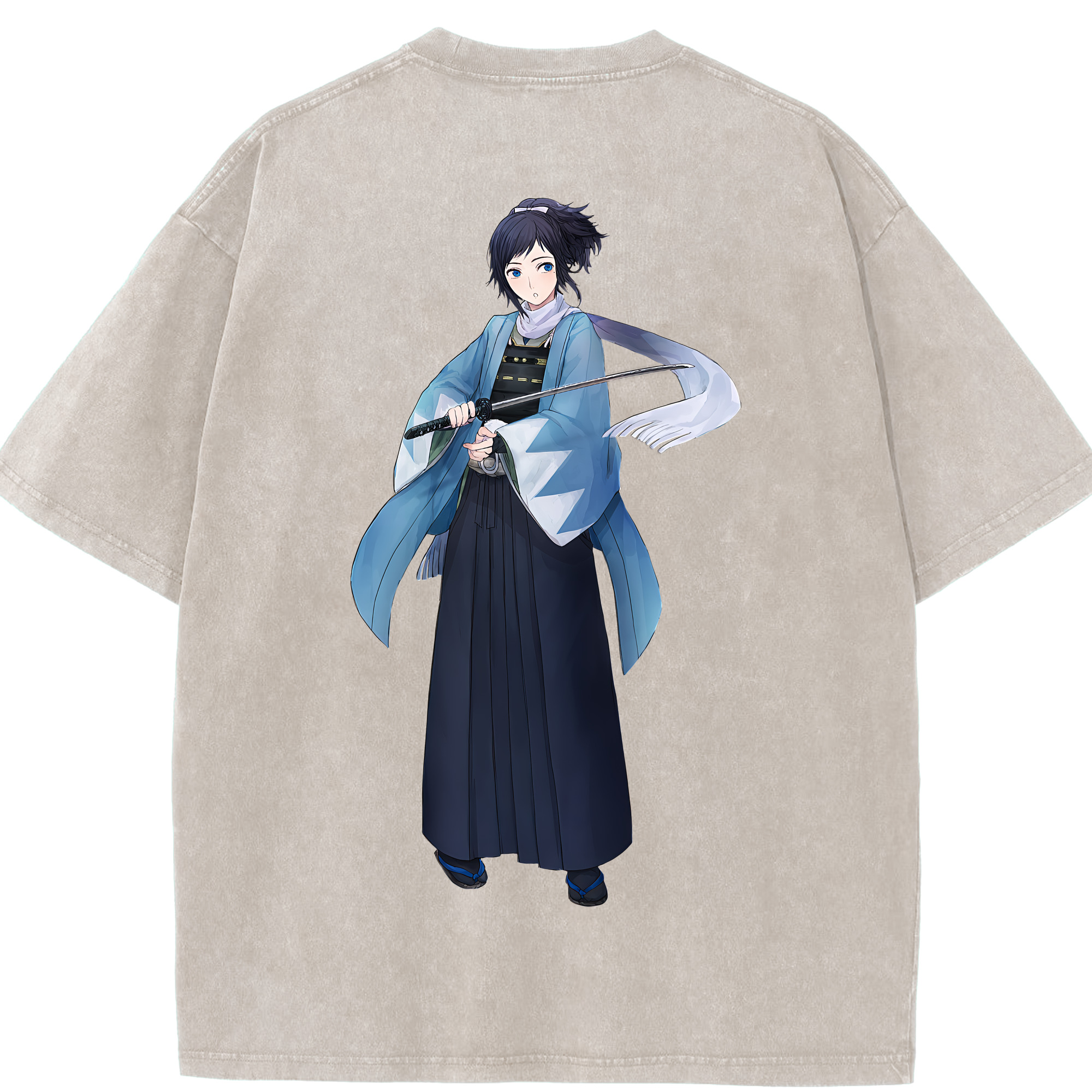 （画像用） 刀剣乱舞 Touken Ranbu 綿100% ヴィンテージ風 半袖Tシャツ（背面プリント）