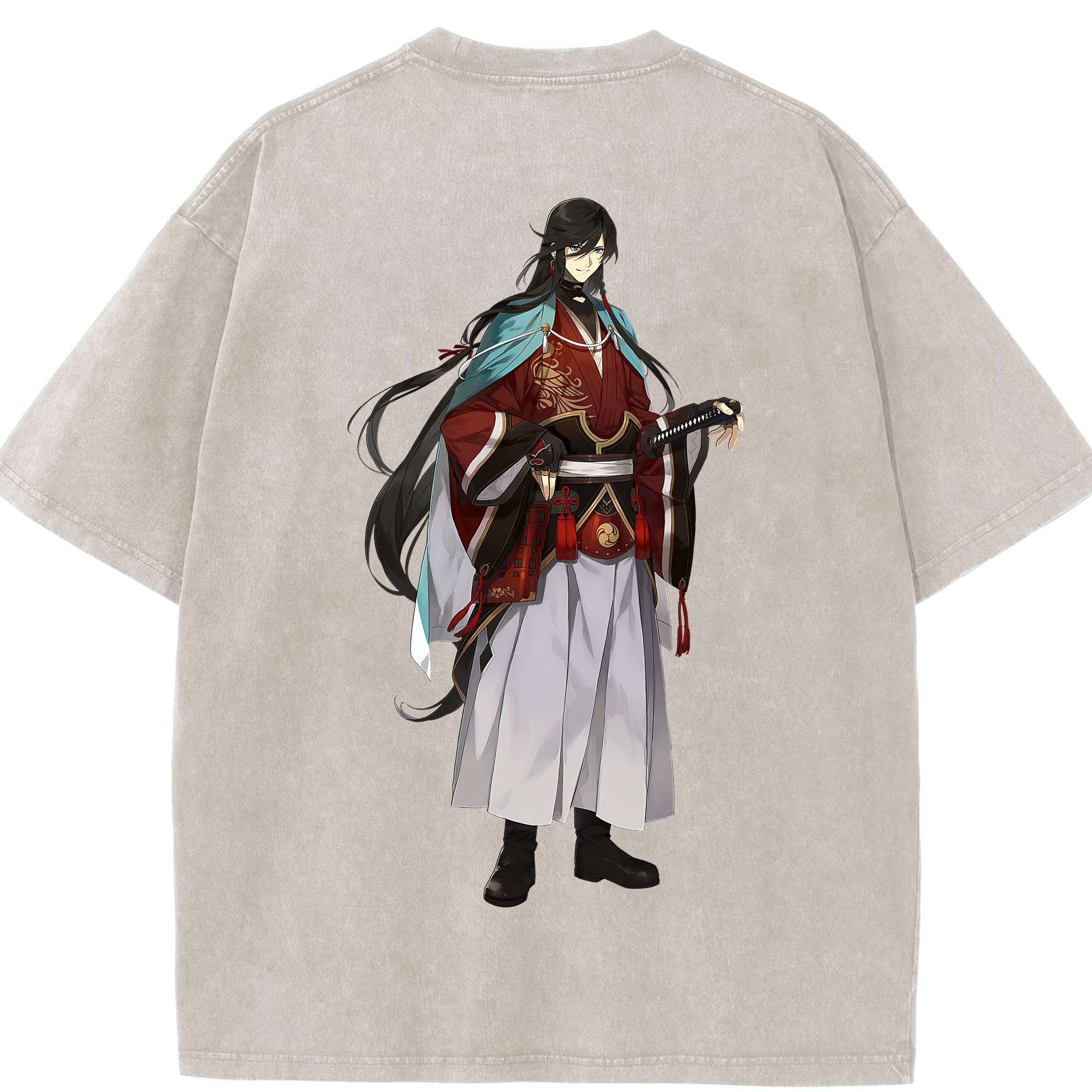 （画像用） 刀剣乱舞 Touken Ranbu 綿100% ヴィンテージ風 半袖Tシャツ（背面プリント）