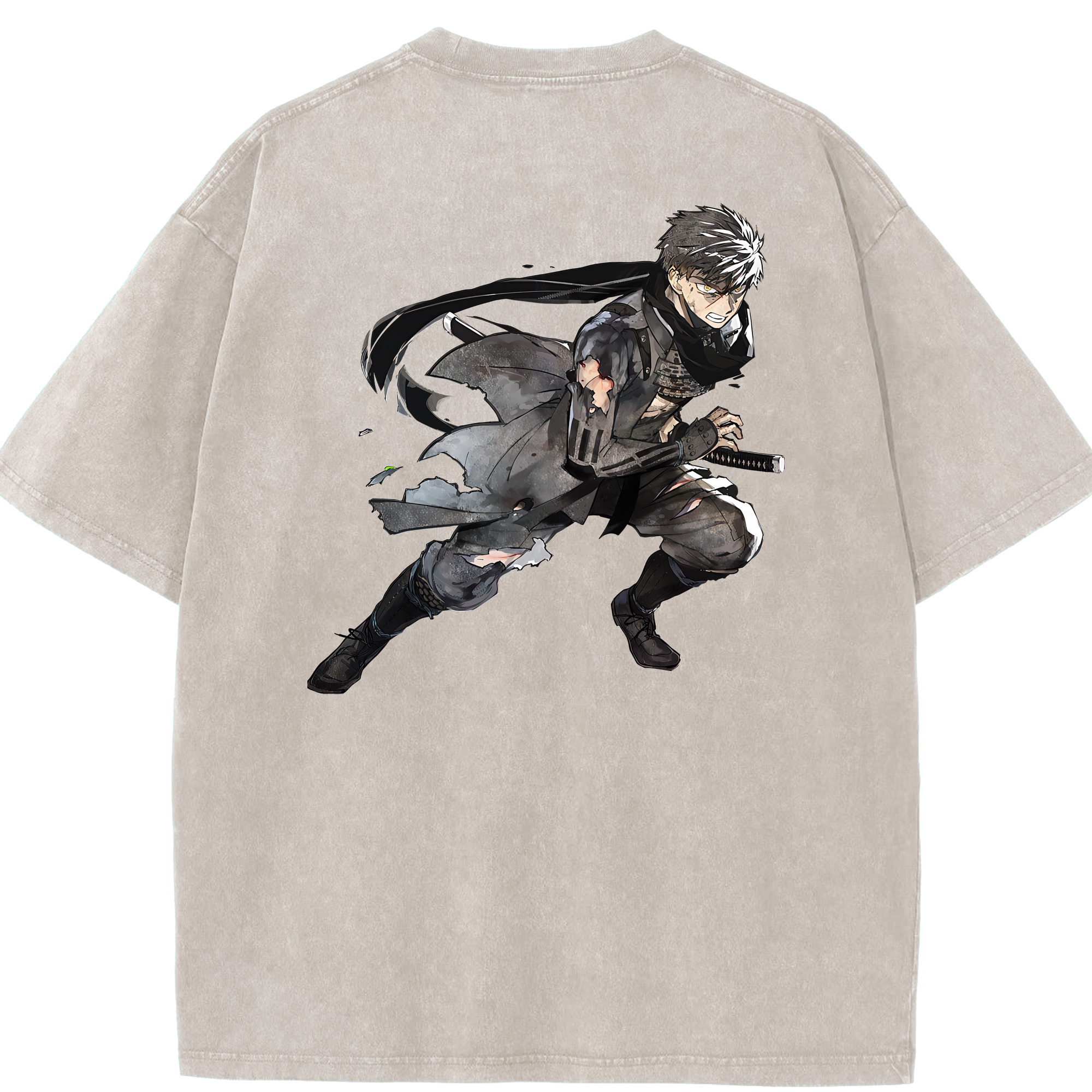 （画像用） 刀剣乱舞 Touken Ranbu 綿100% ヴィンテージ風 半袖Tシャツ（背面プリント）