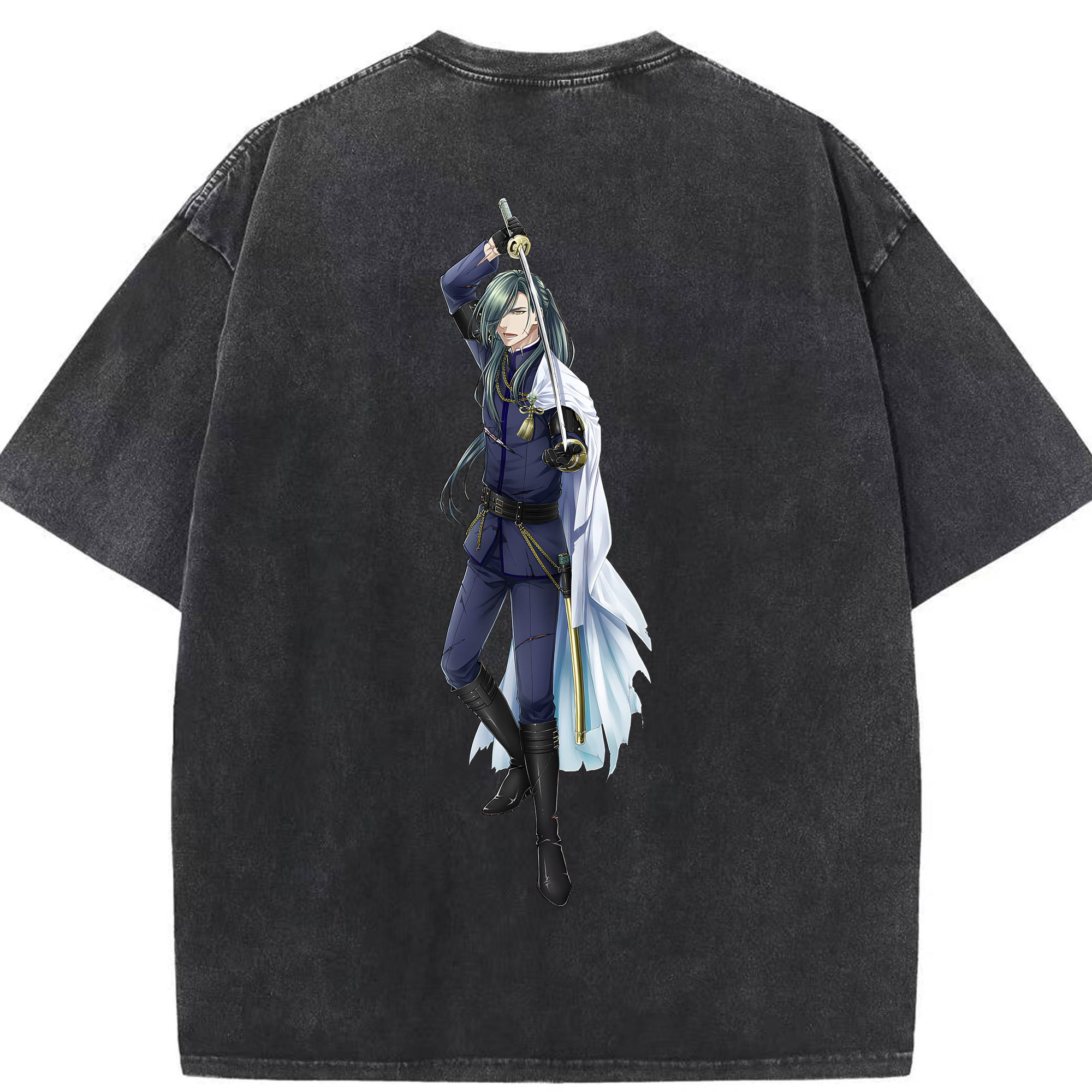 （画像用） 刀剣乱舞 Touken Ranbu 綿100% ヴィンテージ風 半袖Tシャツ（背面プリント）