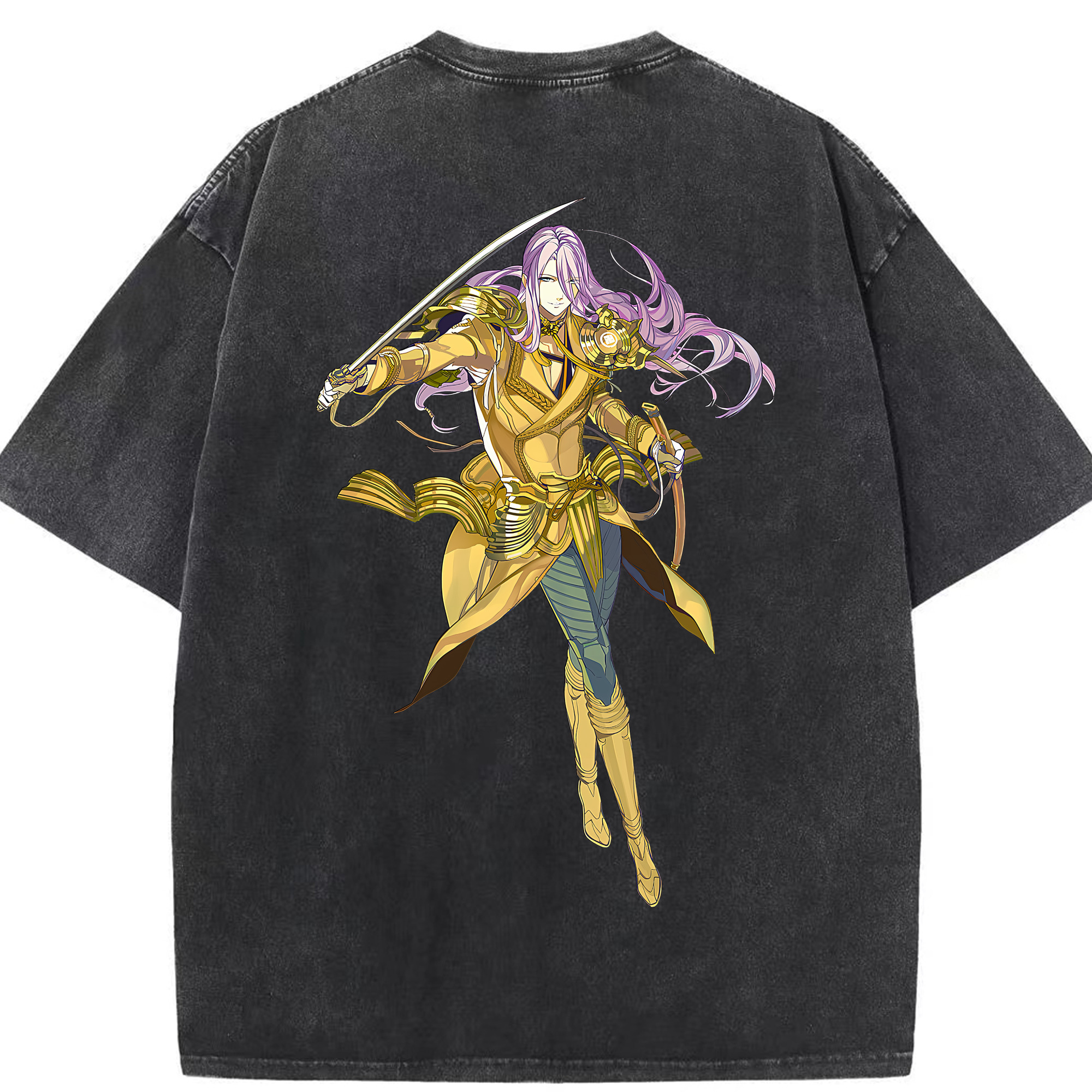 （画像用） 刀剣乱舞 Touken Ranbu 綿100% ヴィンテージ風 半袖Tシャツ（背面プリント）