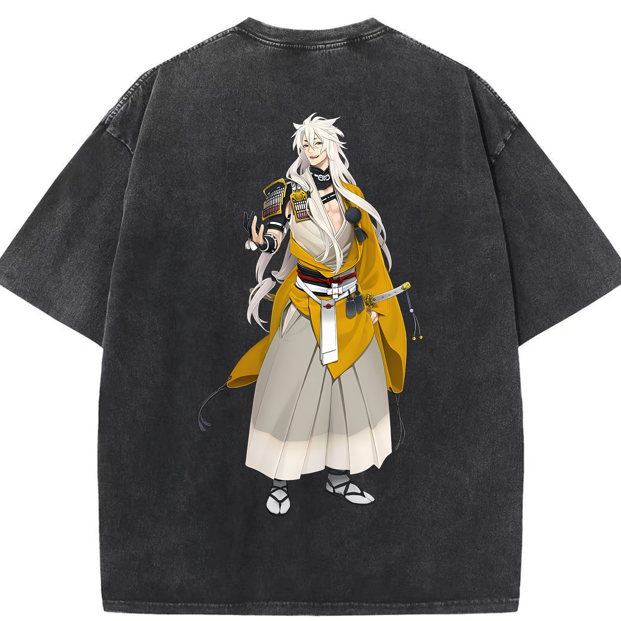 （画像用） 刀剣乱舞 Touken Ranbu 綿100% ヴィンテージ風 半袖Tシャツ（背面プリント）