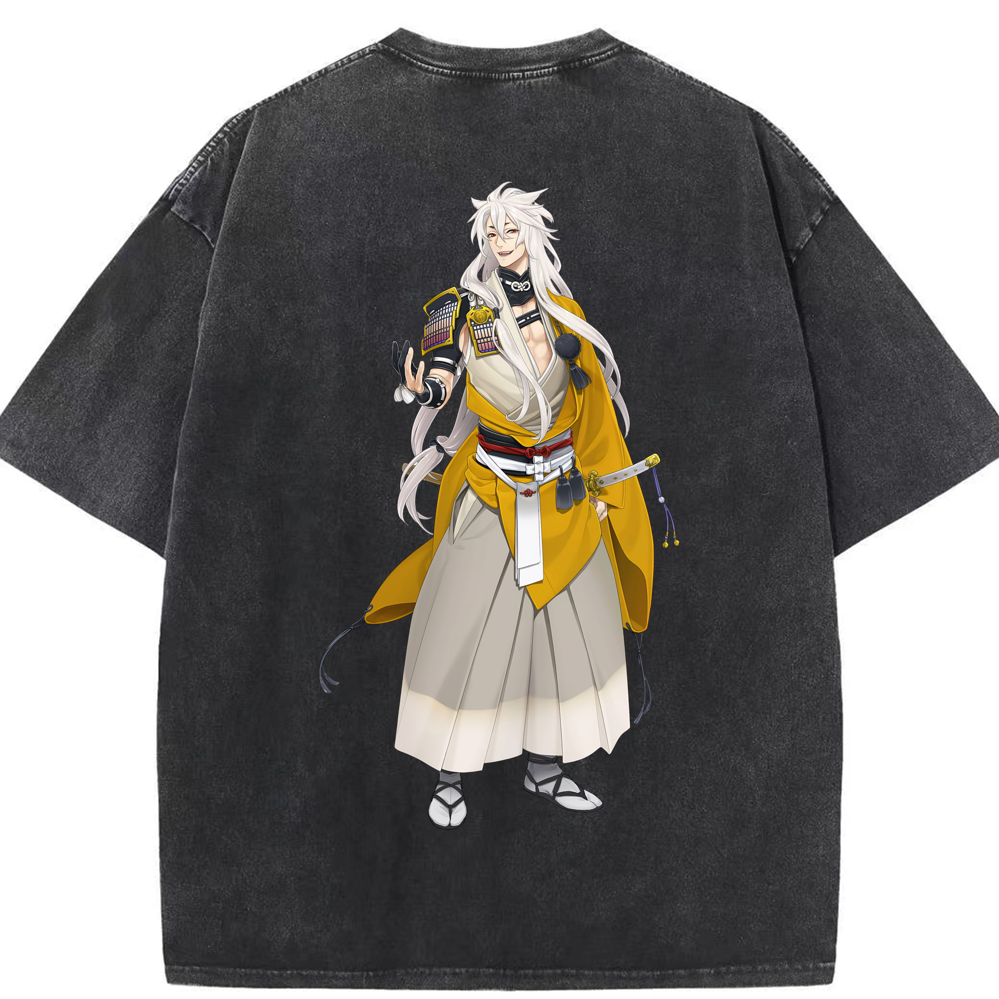 （画像用） 刀剣乱舞 Touken Ranbu 綿100% ヴィンテージ風 半袖Tシャツ（背面プリント）