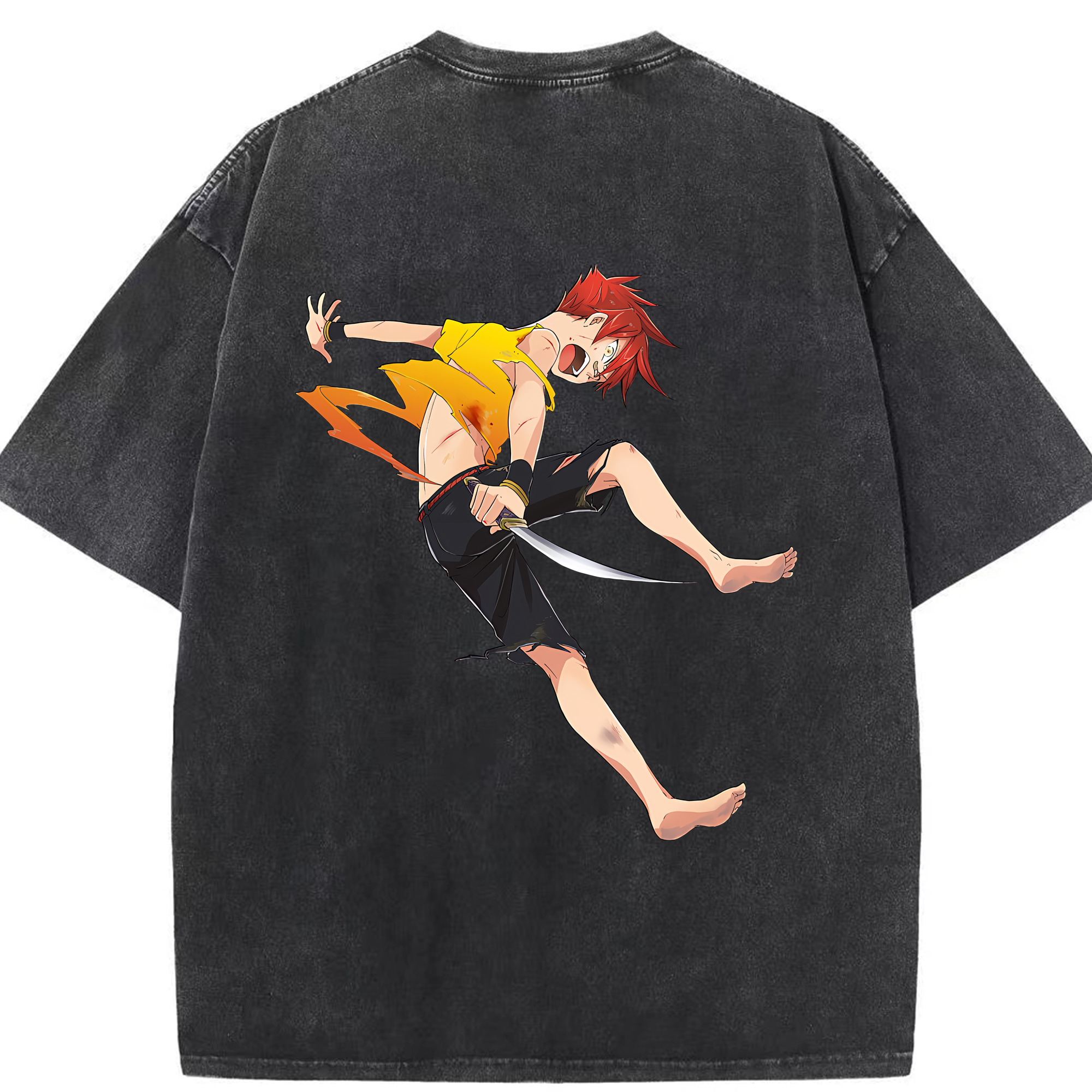 （画像用） 刀剣乱舞 Touken Ranbu 綿100% ヴィンテージ風 半袖Tシャツ（背面プリント）