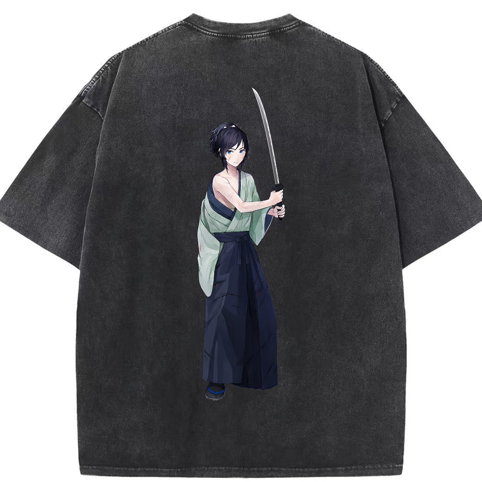 （画像用） 刀剣乱舞 Touken Ranbu 綿100% ヴィンテージ風 半袖Tシャツ（背面プリント）
