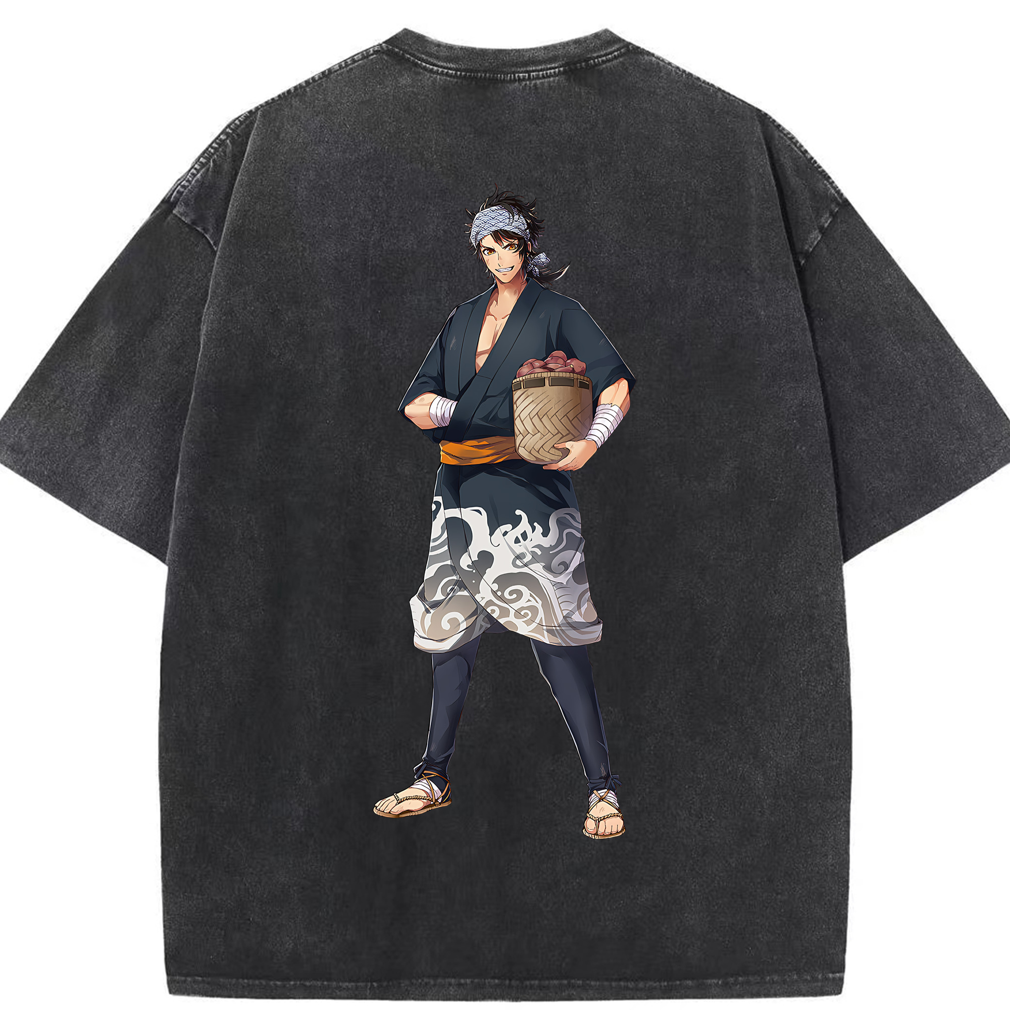 （画像用） 刀剣乱舞 Touken Ranbu 綿100% ヴィンテージ風 半袖Tシャツ（背面プリント）
