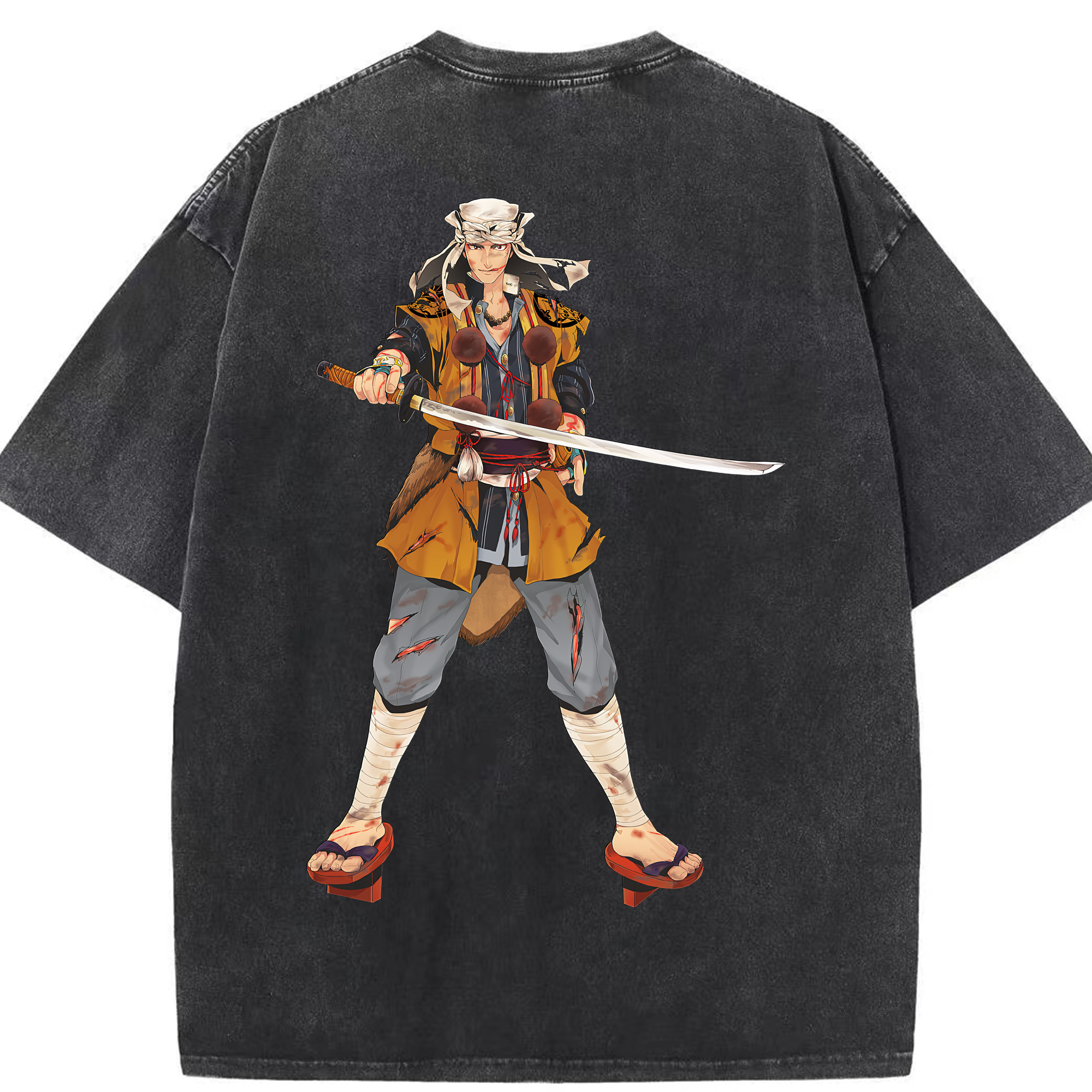 （画像用） 刀剣乱舞 Touken Ranbu 綿100% ヴィンテージ風 半袖Tシャツ（背面プリント）