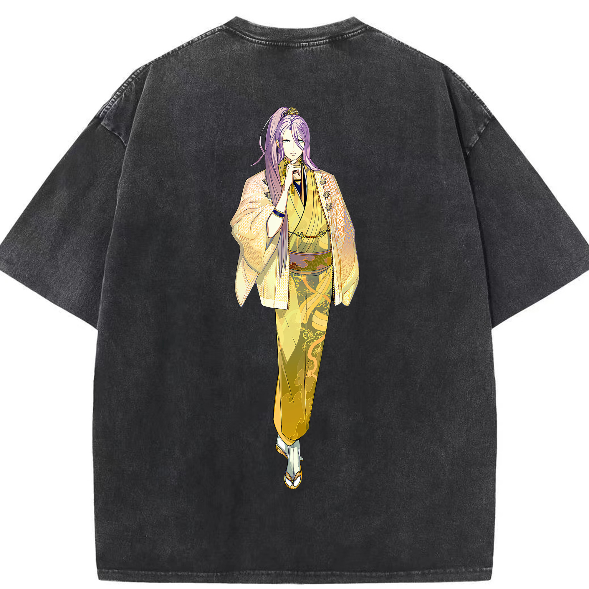 （画像用） 刀剣乱舞 Touken Ranbu 綿100% ヴィンテージ風 半袖Tシャツ（背面プリント）