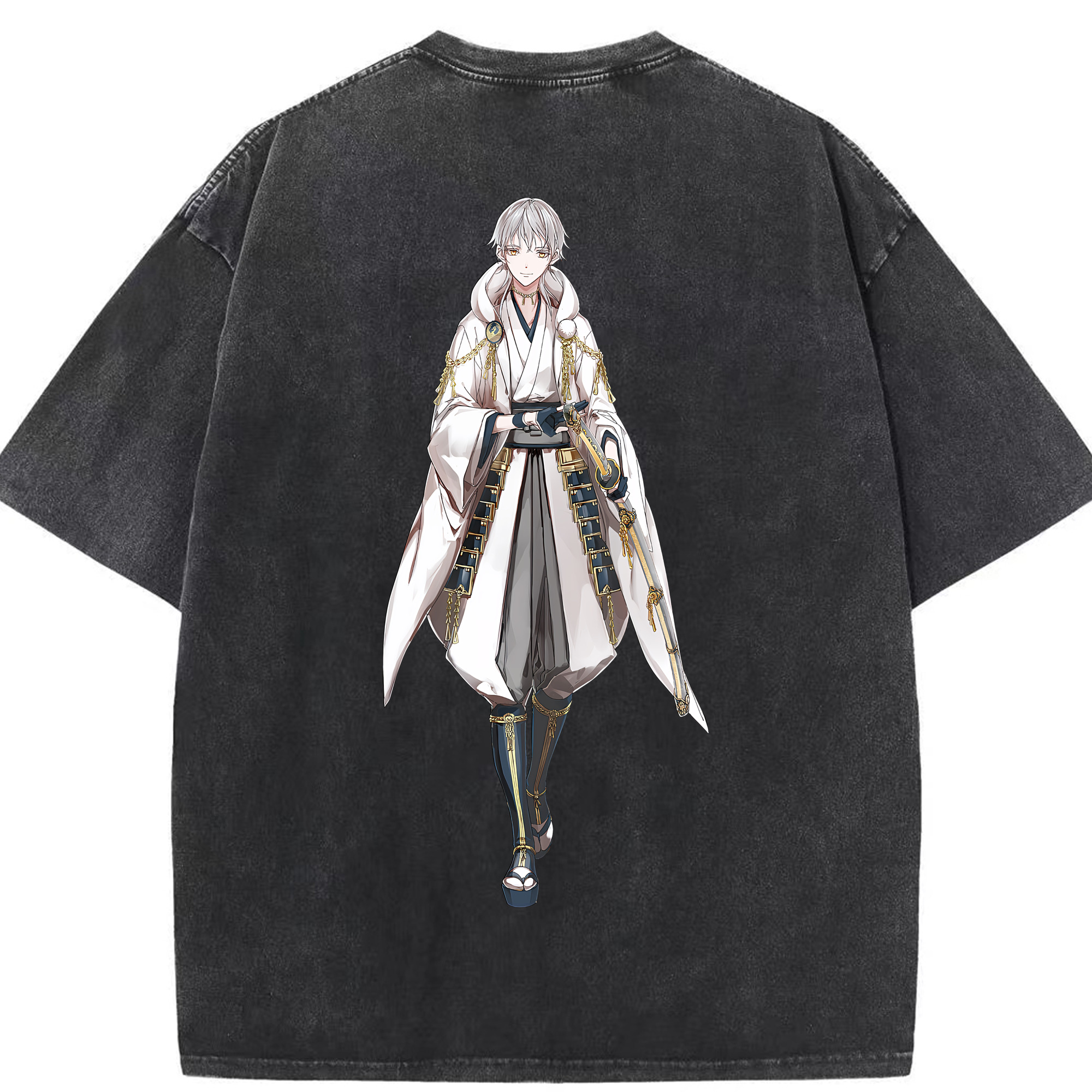 （画像用） 刀剣乱舞 Touken Ranbu 綿100% ヴィンテージ風 半袖Tシャツ（背面プリント）