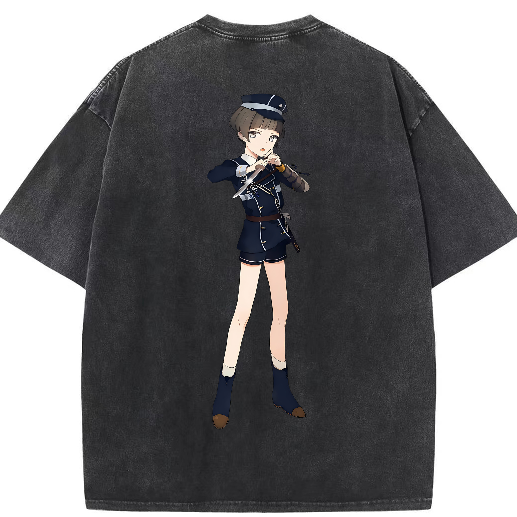 （画像用） 刀剣乱舞 Touken Ranbu 綿100% ヴィンテージ風 半袖Tシャツ（背面プリント）