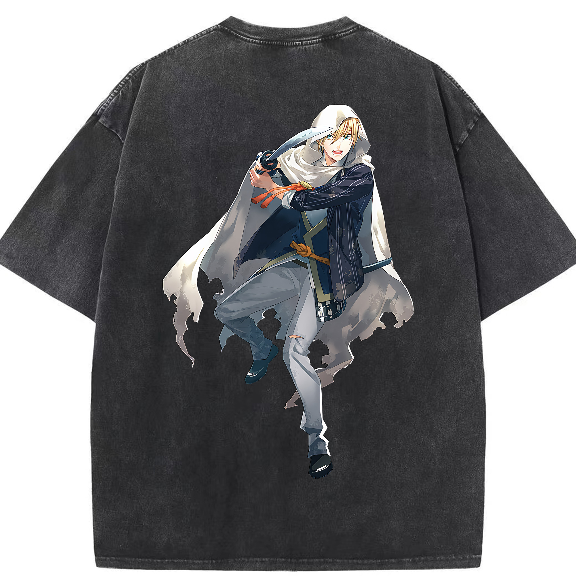 （画像用） 刀剣乱舞 Touken Ranbu 綿100% ヴィンテージ風 半袖Tシャツ（背面プリント）