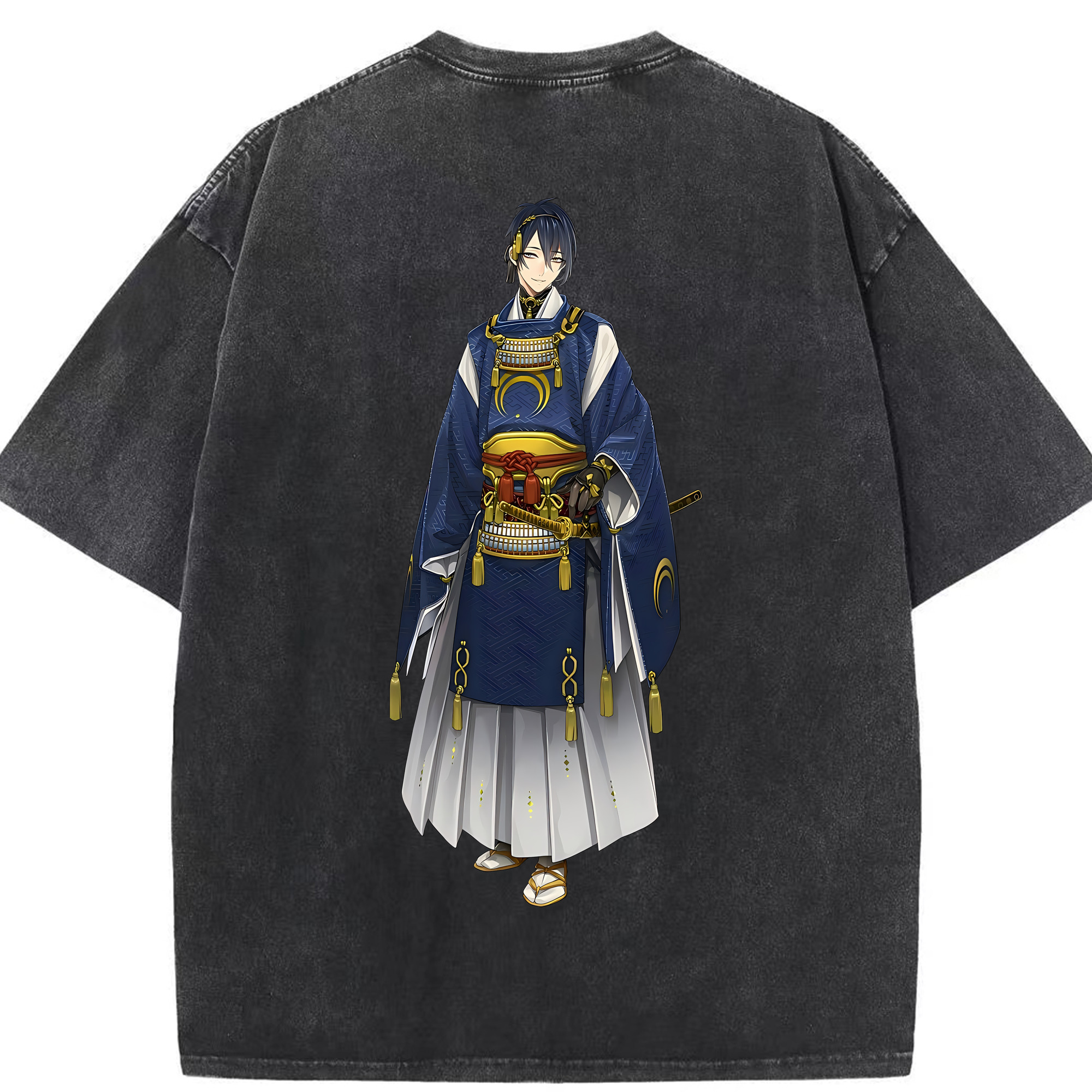 （画像用） 刀剣乱舞 Touken Ranbu 綿100% ヴィンテージ風 半袖Tシャツ（背面プリント）