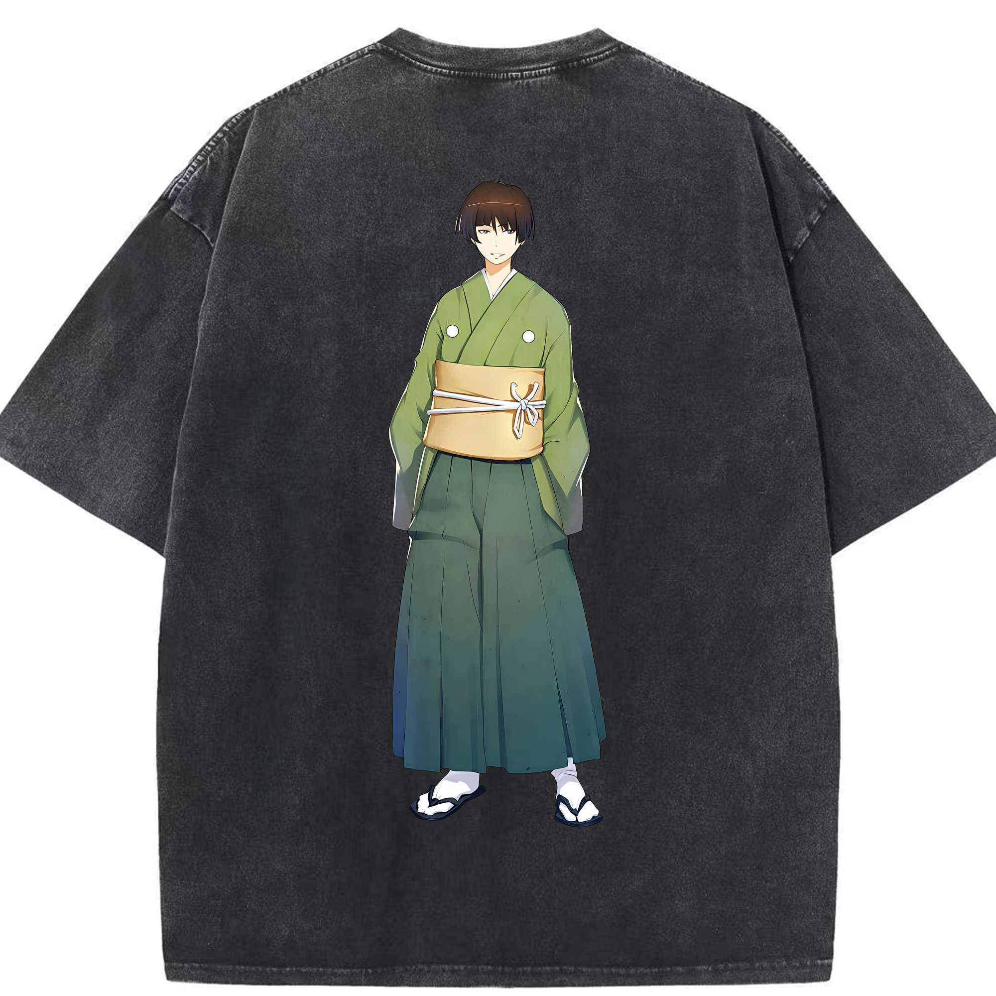 （画像用） 刀剣乱舞 Touken Ranbu 綿100% ヴィンテージ風 半袖Tシャツ（背面プリント）