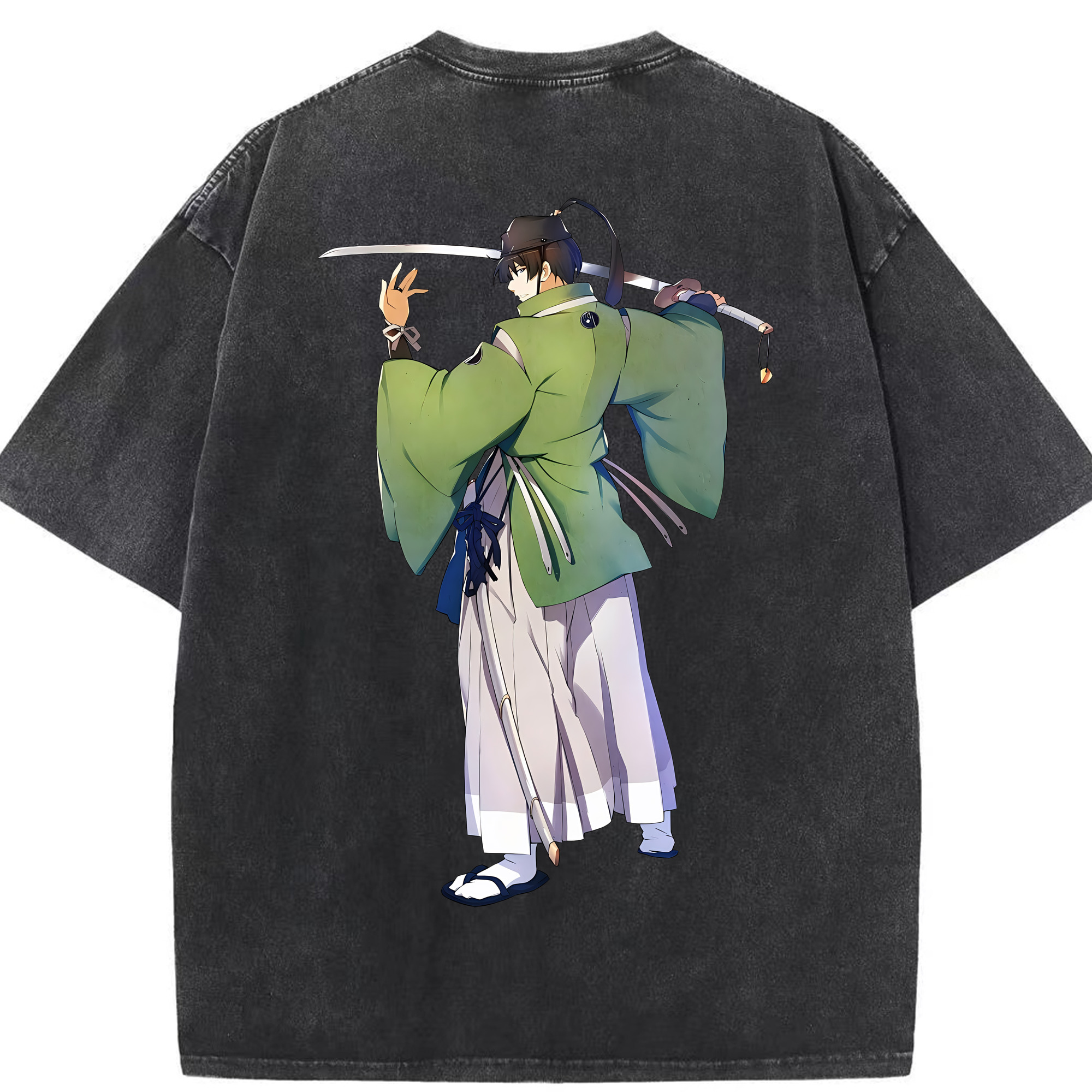 （画像用） 刀剣乱舞 Touken Ranbu 綿100% ヴィンテージ風 半袖Tシャツ（背面プリント）