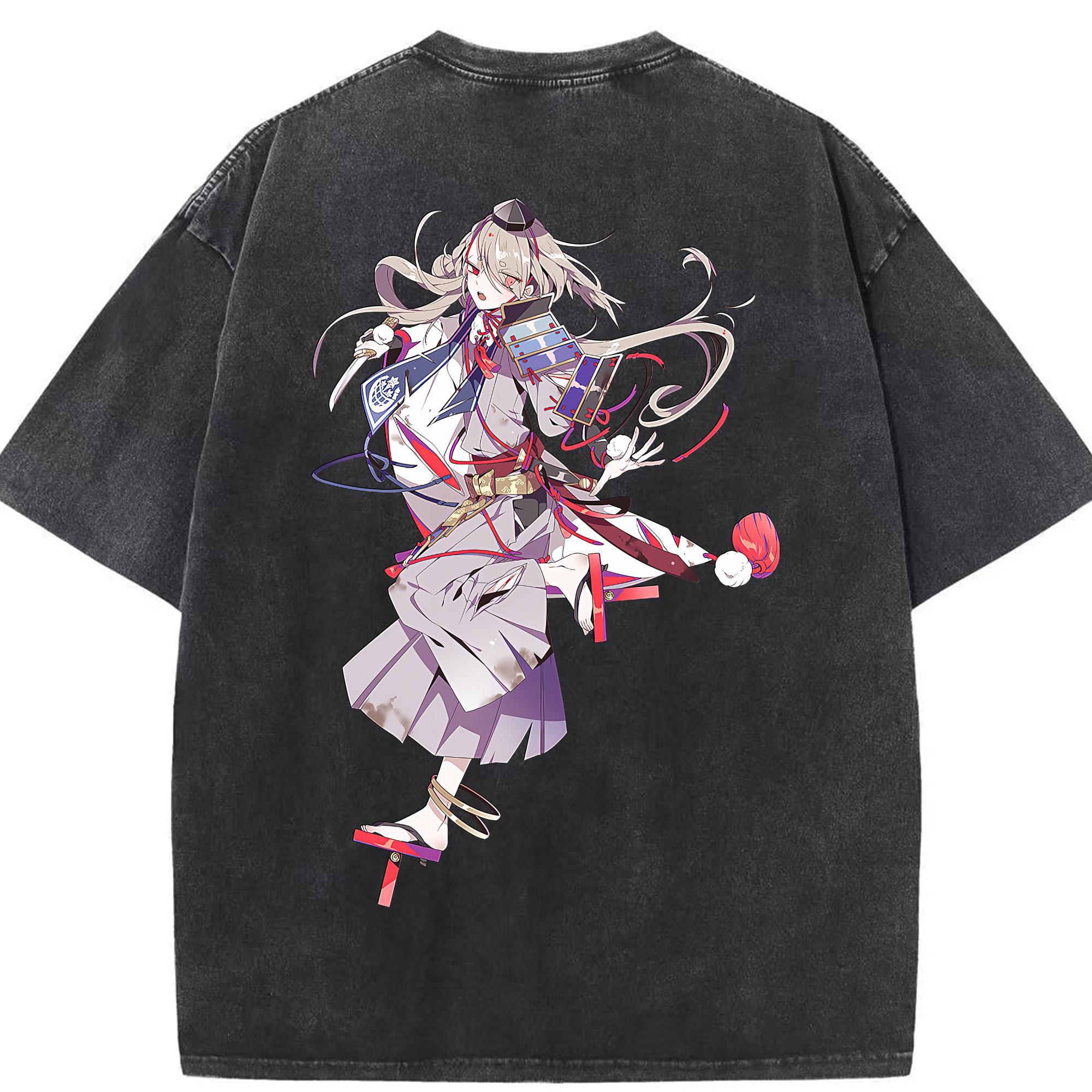 （画像用） 刀剣乱舞 Touken Ranbu 綿100% ヴィンテージ風 半袖Tシャツ（背面プリント）