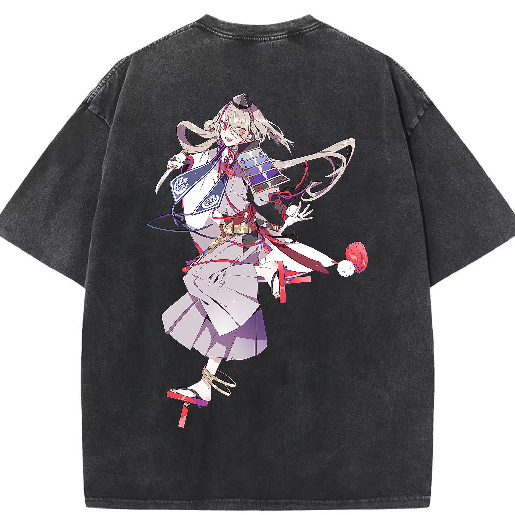 （画像用） 刀剣乱舞 Touken Ranbu 綿100% ヴィンテージ風 半袖Tシャツ（背面プリント）