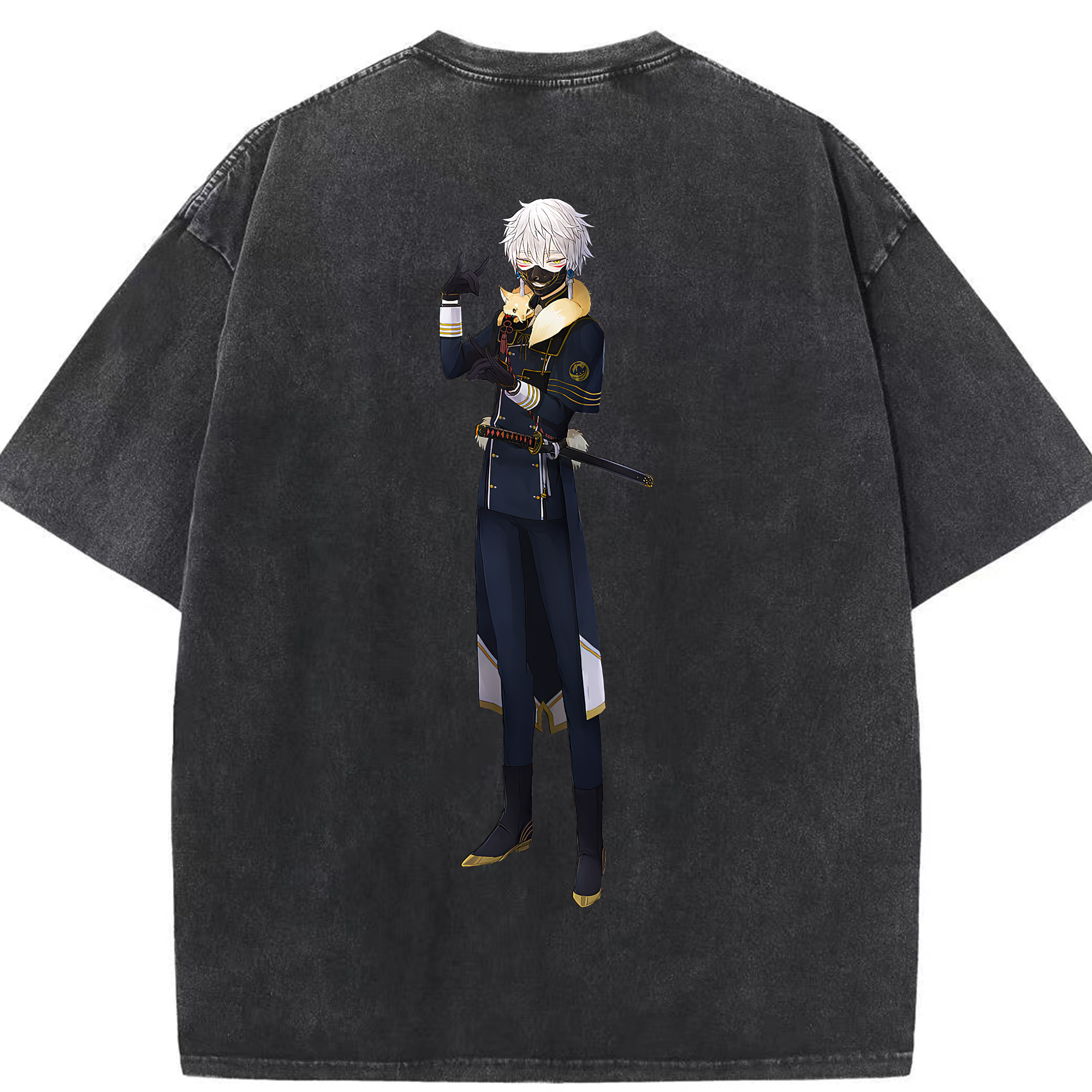 （画像用） 刀剣乱舞 Touken Ranbu 綿100% ヴィンテージ風 半袖Tシャツ（背面プリント）