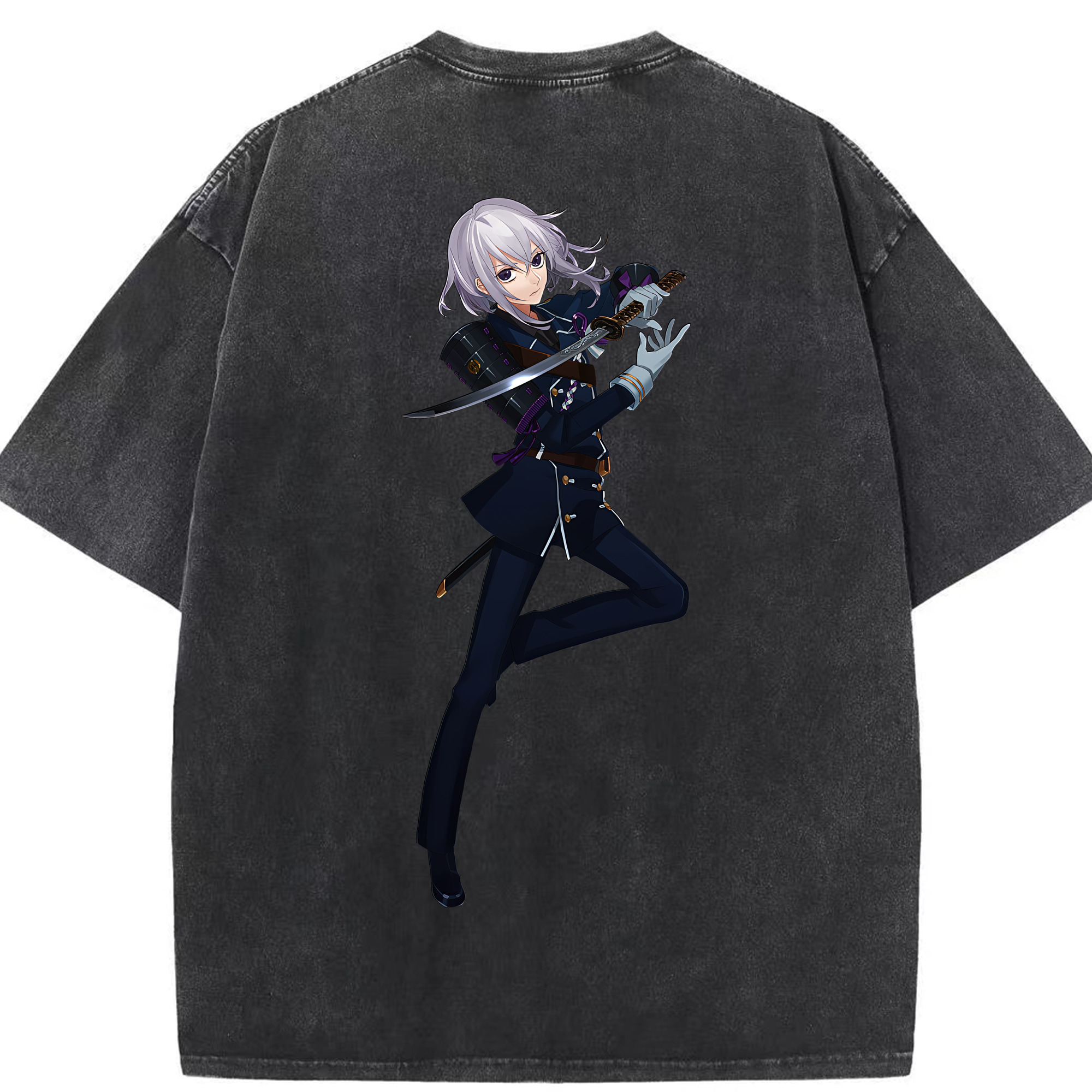 （画像用） 刀剣乱舞 Touken Ranbu 綿100% ヴィンテージ風 半袖Tシャツ（背面プリント）