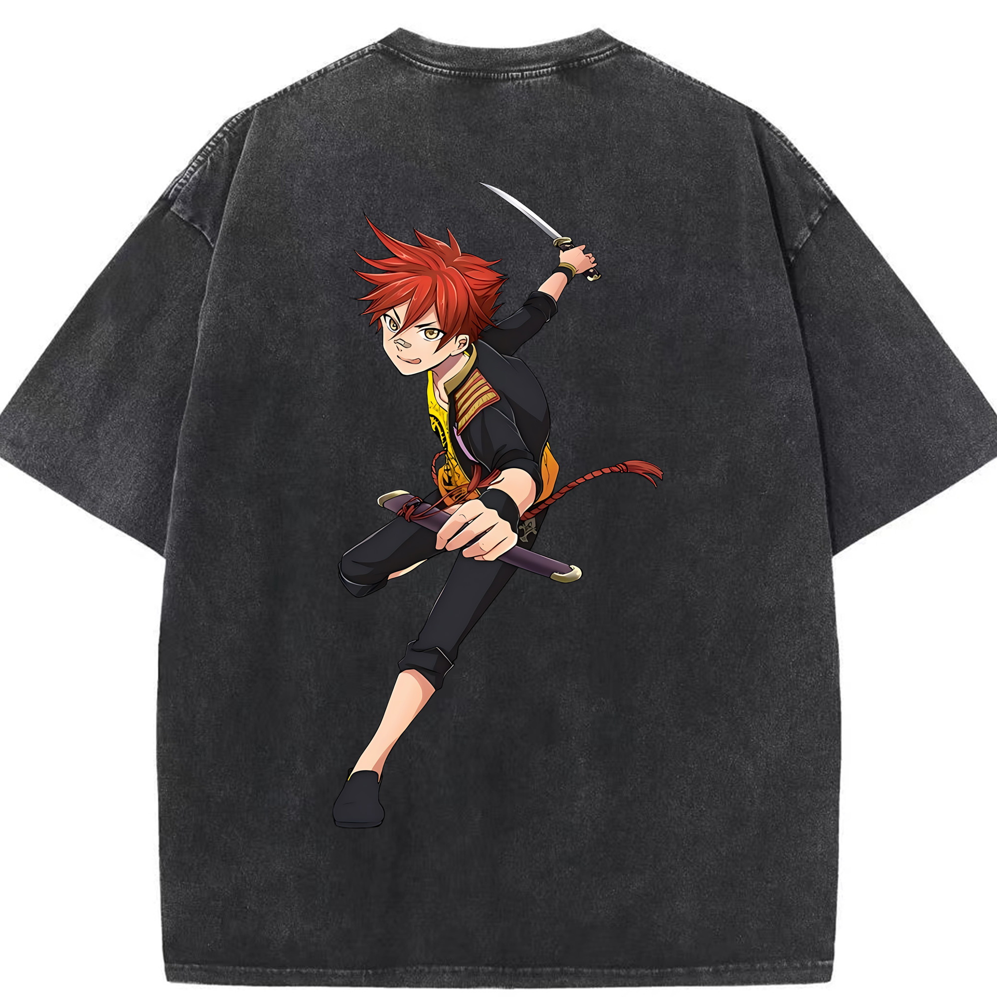 （画像用） 刀剣乱舞 Touken Ranbu 綿100% ヴィンテージ風 半袖Tシャツ（背面プリント）