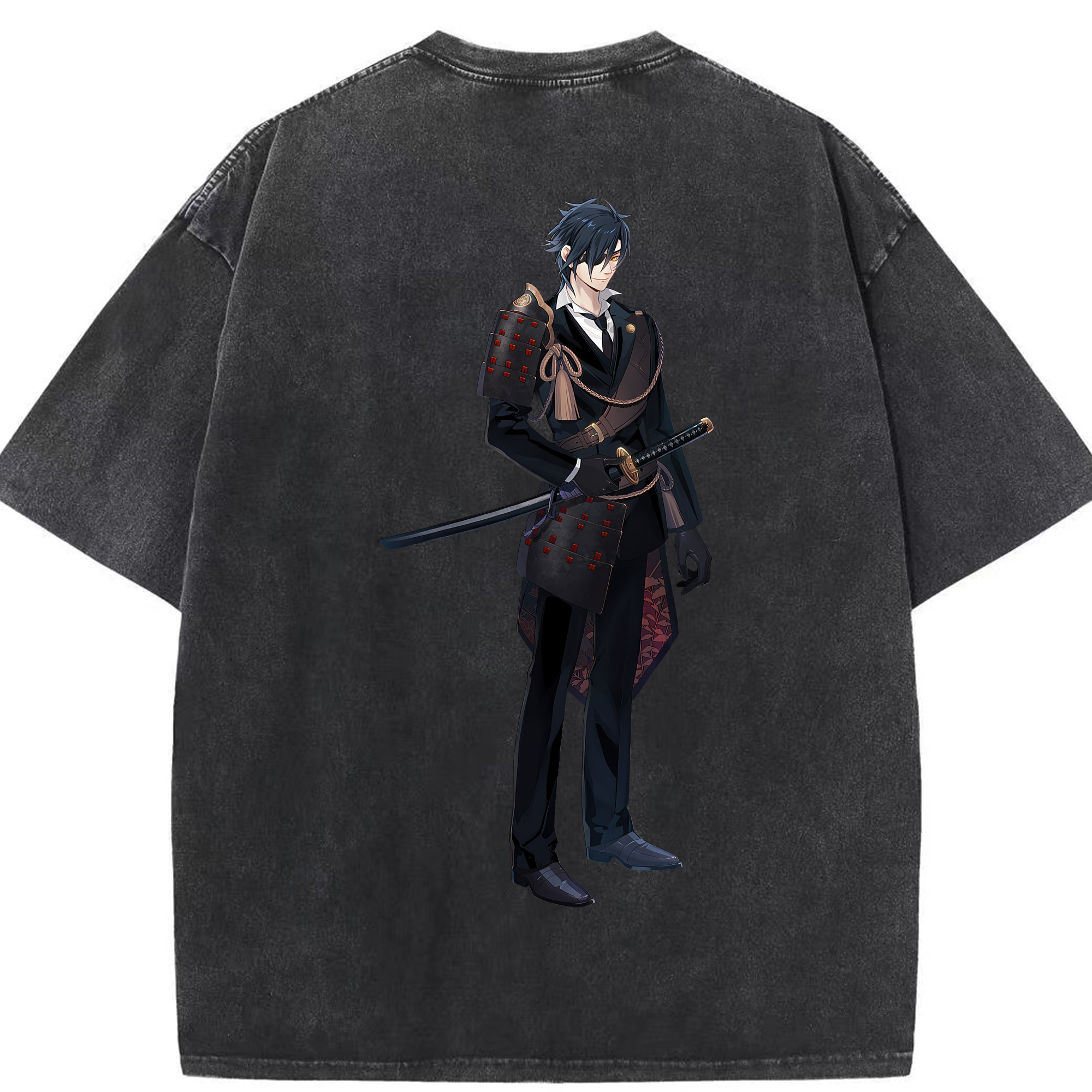 （画像用） 刀剣乱舞 Touken Ranbu 綿100% ヴィンテージ風 半袖Tシャツ（背面プリント）