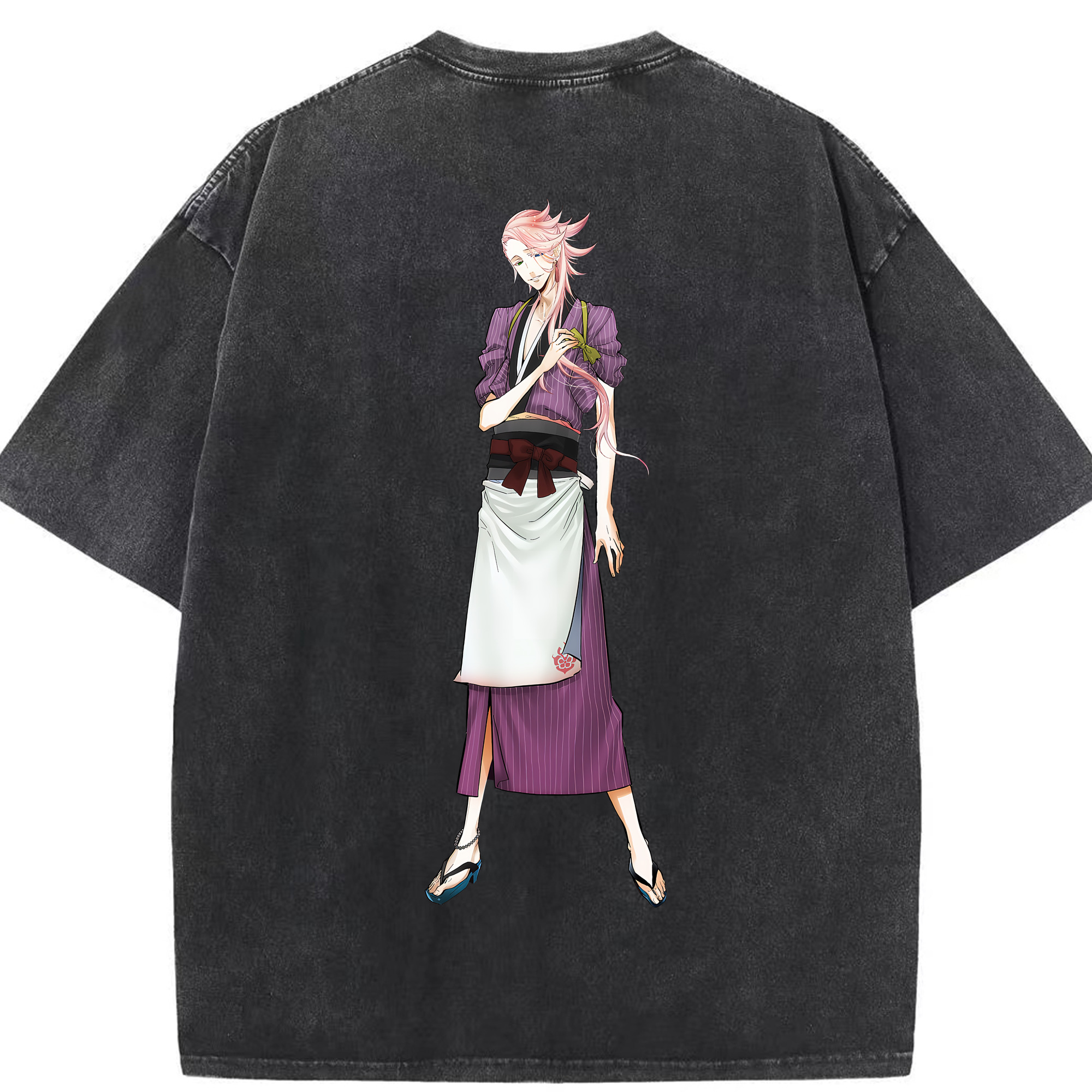 （画像用） 刀剣乱舞 Touken Ranbu 綿100% ヴィンテージ風 半袖Tシャツ（背面プリント）