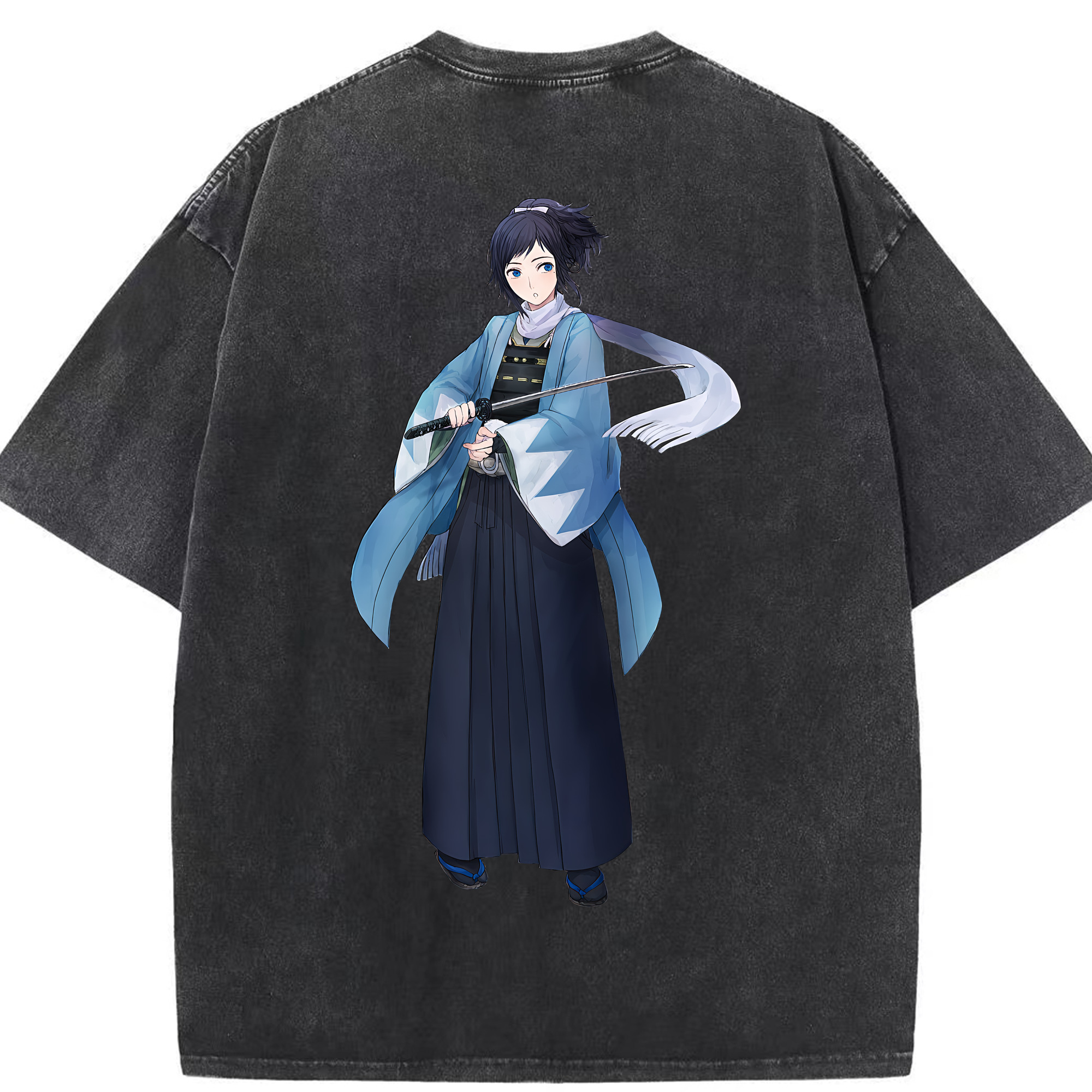 （画像用） 刀剣乱舞 Touken Ranbu 綿100% ヴィンテージ風 半袖Tシャツ（背面プリント）