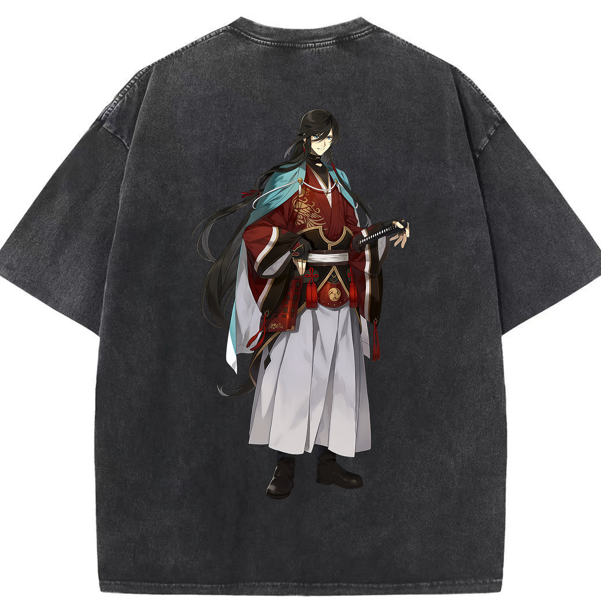 （画像用） 刀剣乱舞 Touken Ranbu 綿100% ヴィンテージ風 半袖Tシャツ（背面プリント）