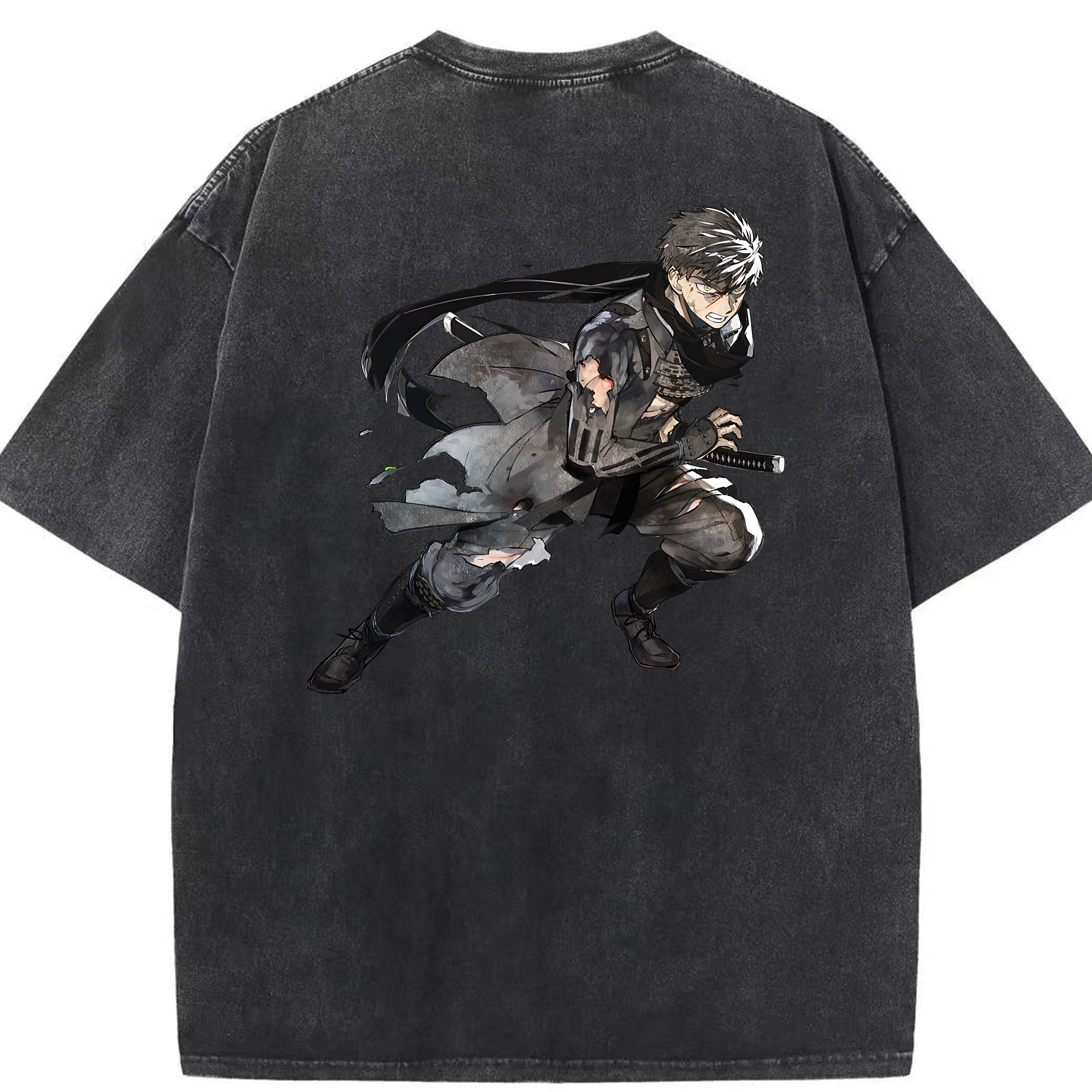 （画像用） 刀剣乱舞 Touken Ranbu 綿100% ヴィンテージ風 半袖Tシャツ（背面プリント）