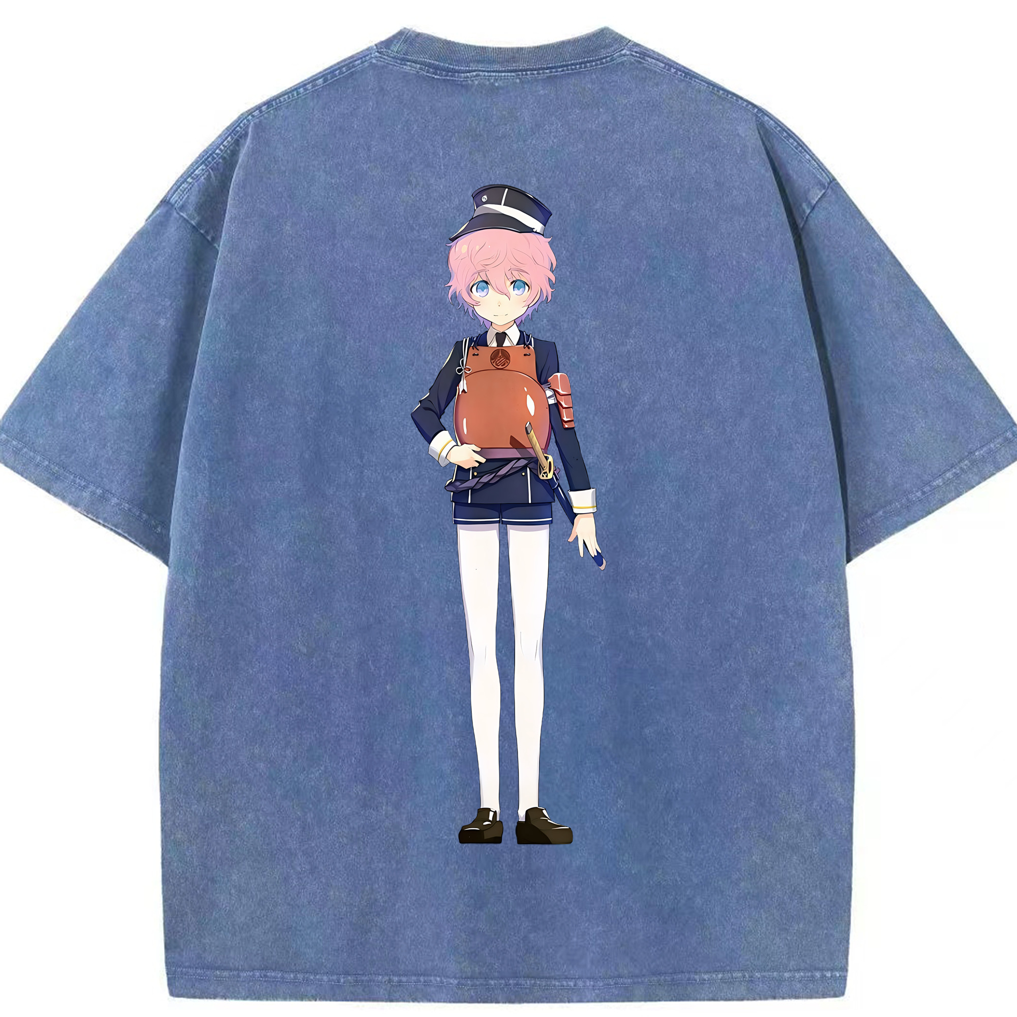 （画像用） 刀剣乱舞 Touken Ranbu 綿100% ヴィンテージ風 半袖Tシャツ（背面プリント）