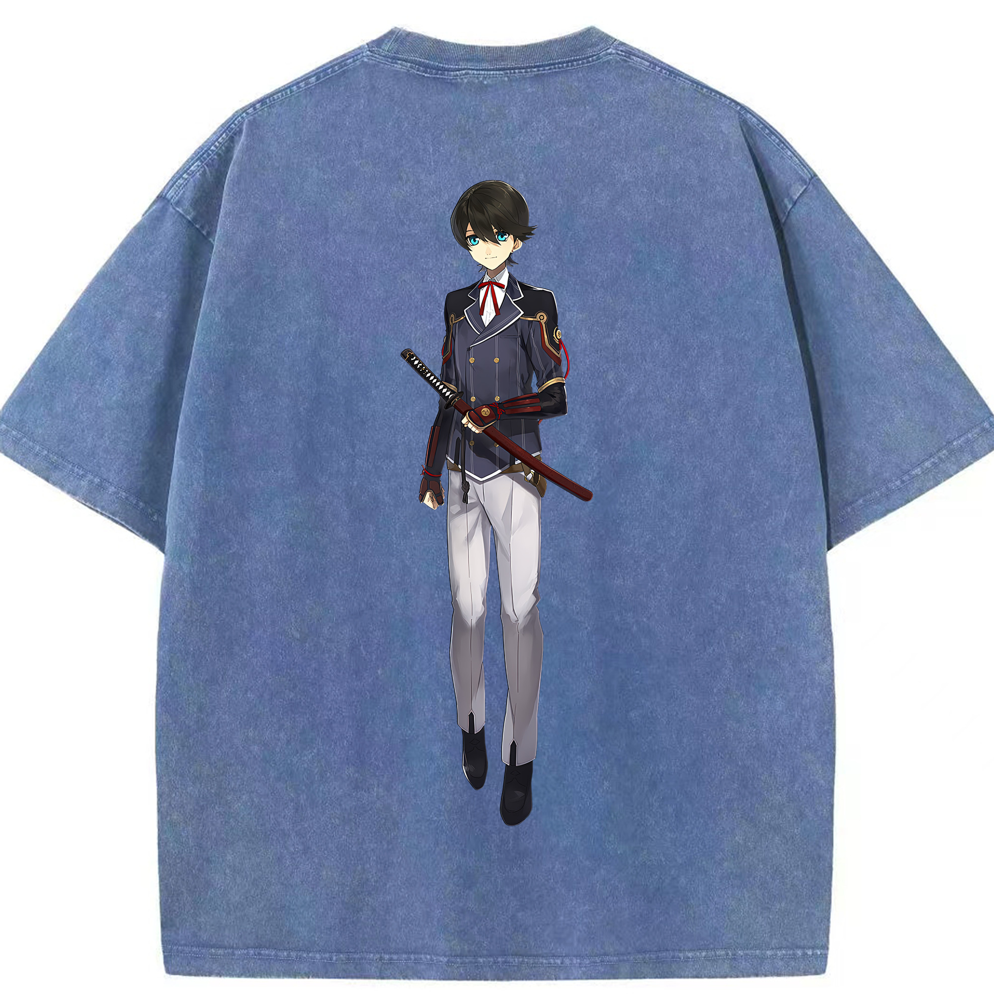 （画像用） 刀剣乱舞 Touken Ranbu 綿100% ヴィンテージ風 半袖Tシャツ（背面プリント）
