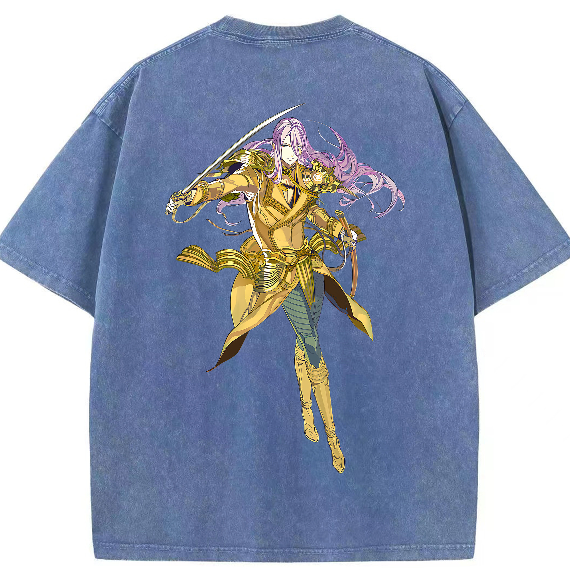 （画像用） 刀剣乱舞 Touken Ranbu 綿100% ヴィンテージ風 半袖Tシャツ（背面プリント）