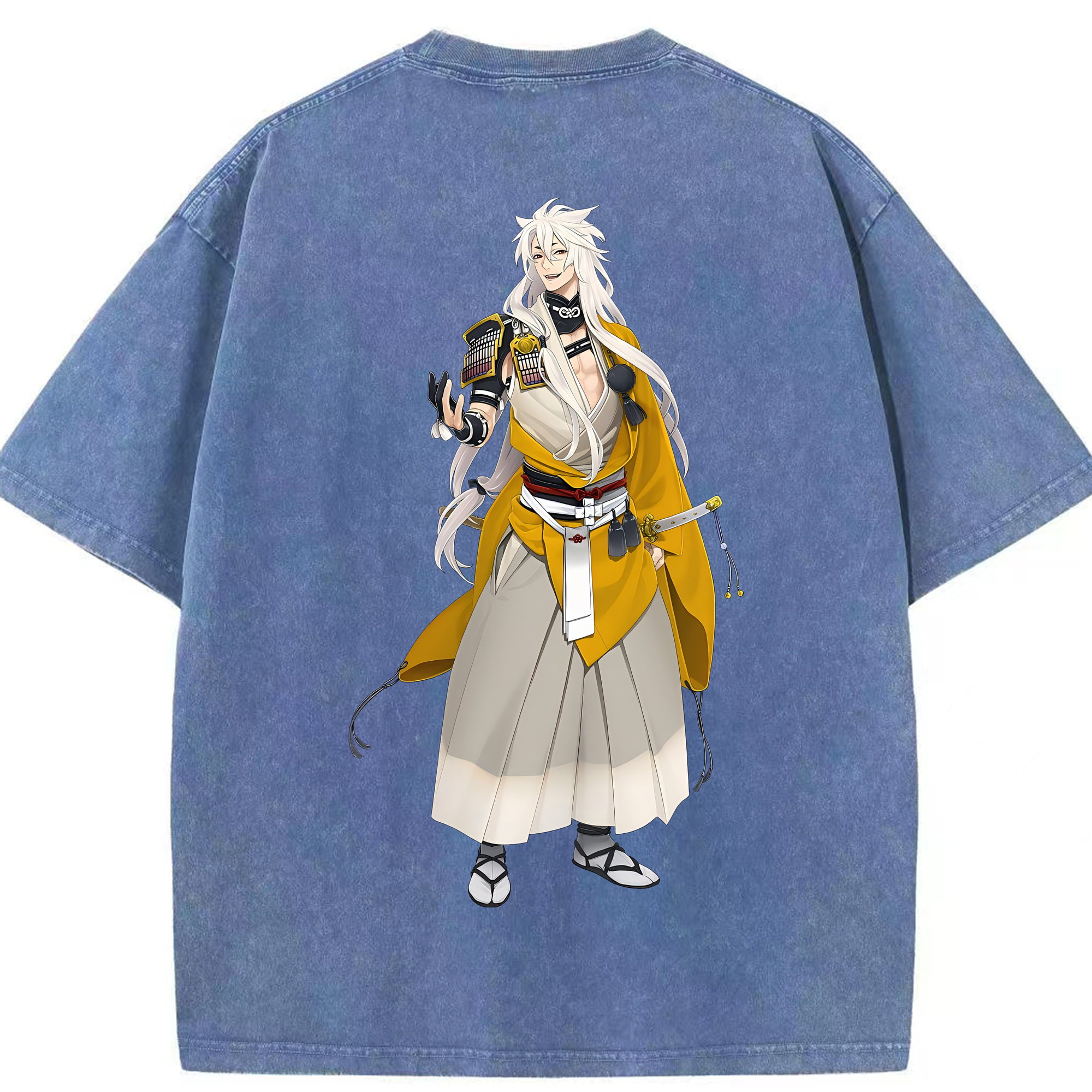 （画像用） 刀剣乱舞 Touken Ranbu 綿100% ヴィンテージ風 半袖Tシャツ（背面プリント）