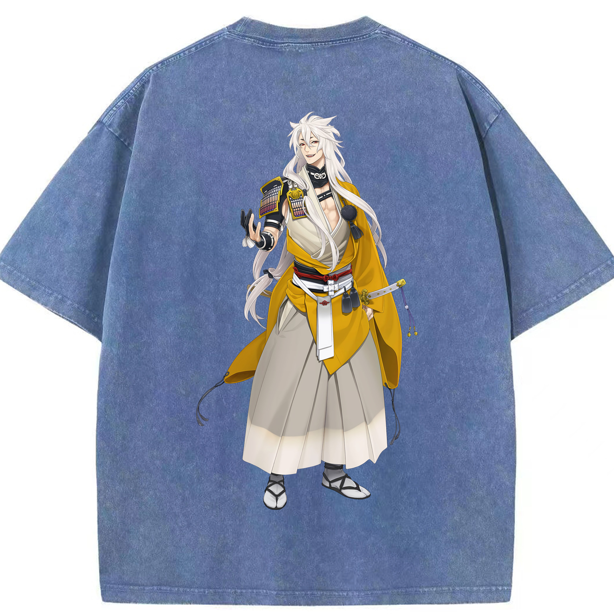 （画像用） 刀剣乱舞 Touken Ranbu 綿100% ヴィンテージ風 半袖Tシャツ（背面プリント）