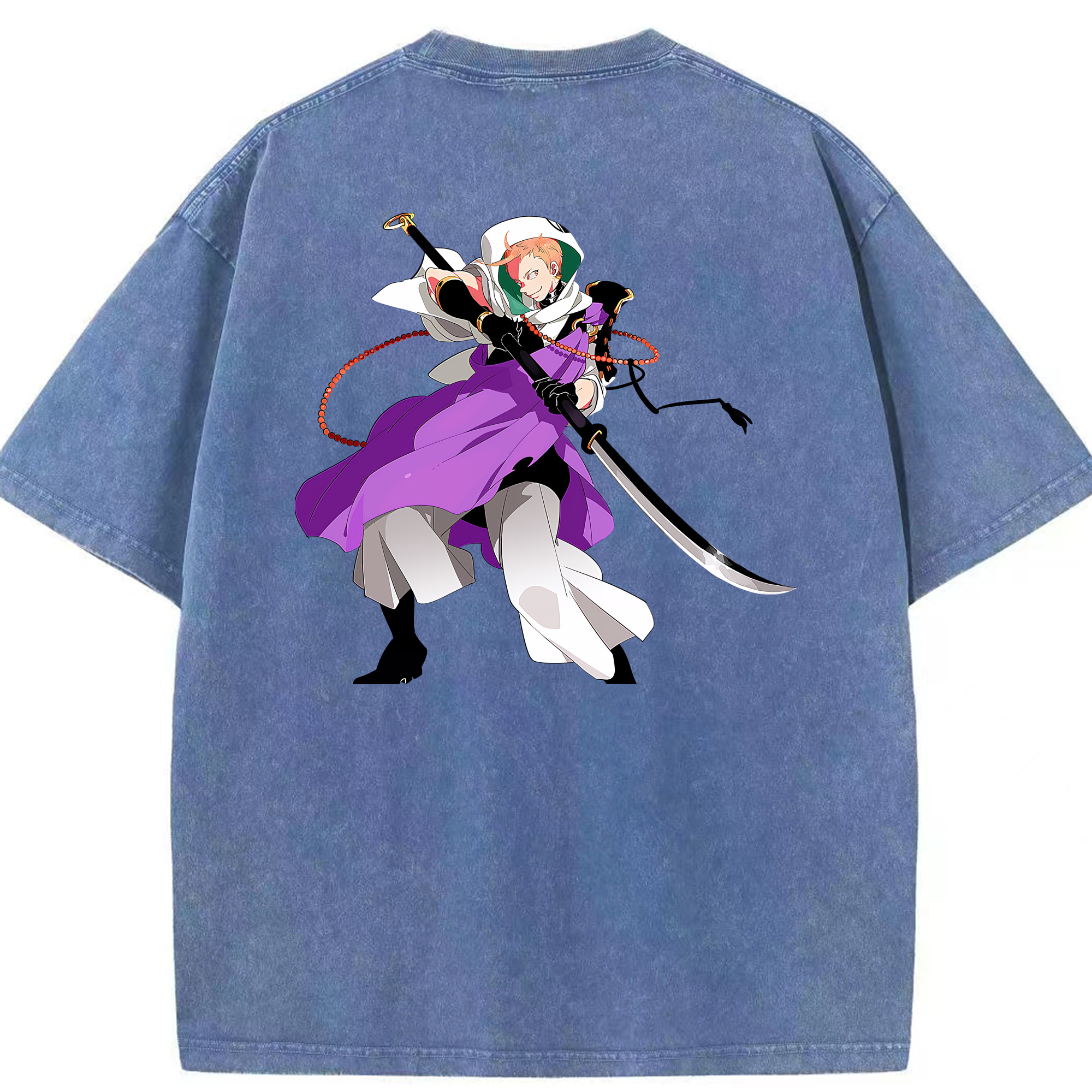 （画像用） 刀剣乱舞 Touken Ranbu 綿100% ヴィンテージ風 半袖Tシャツ（背面プリント）