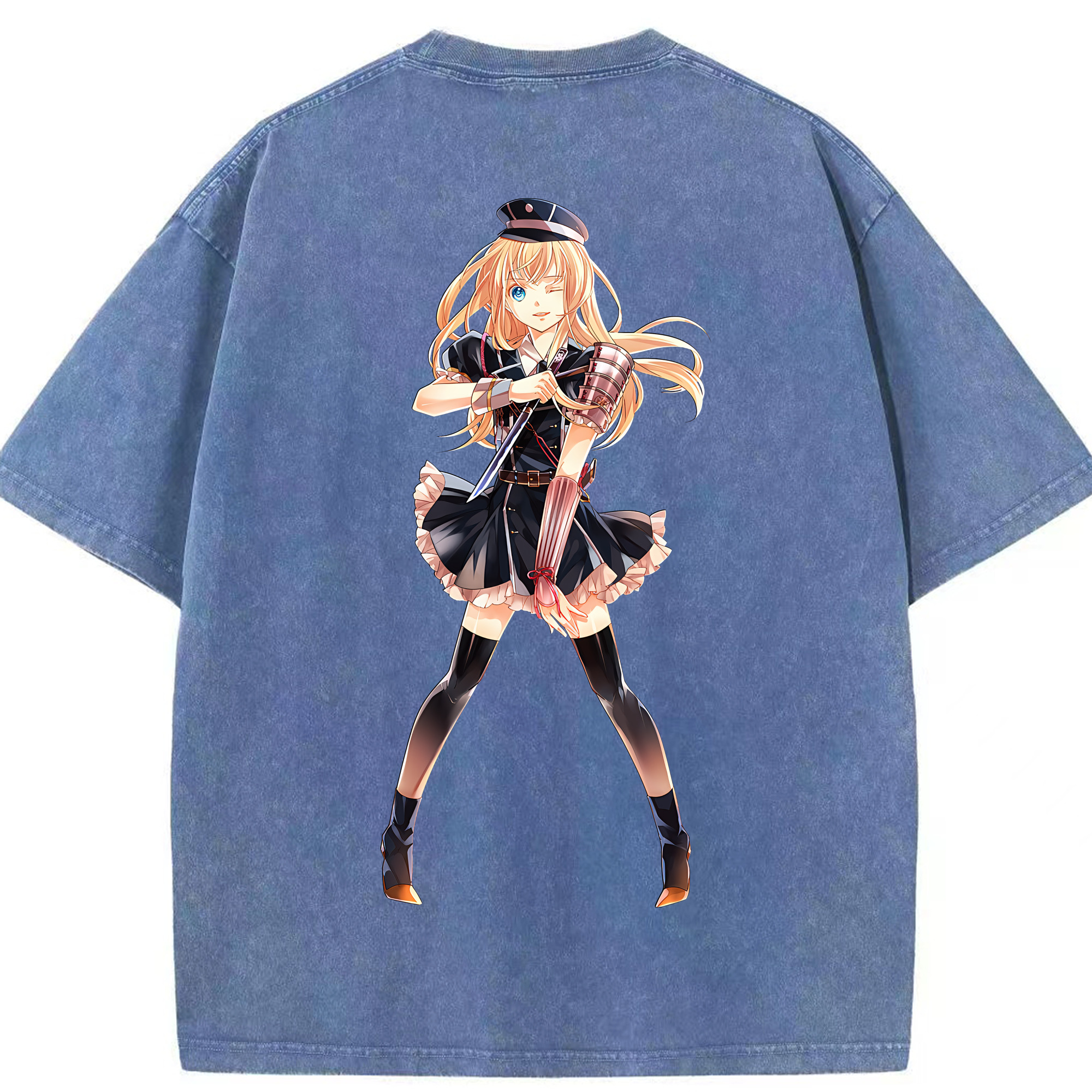 （画像用） 刀剣乱舞 Touken Ranbu 綿100% ヴィンテージ風 半袖Tシャツ（背面プリント）