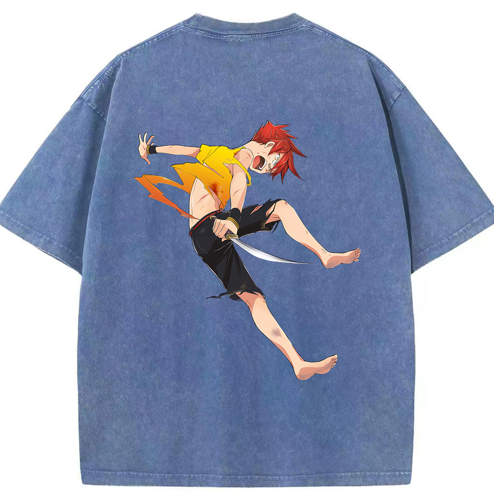 （画像用） 刀剣乱舞 Touken Ranbu 綿100% ヴィンテージ風 半袖Tシャツ（背面プリント）
