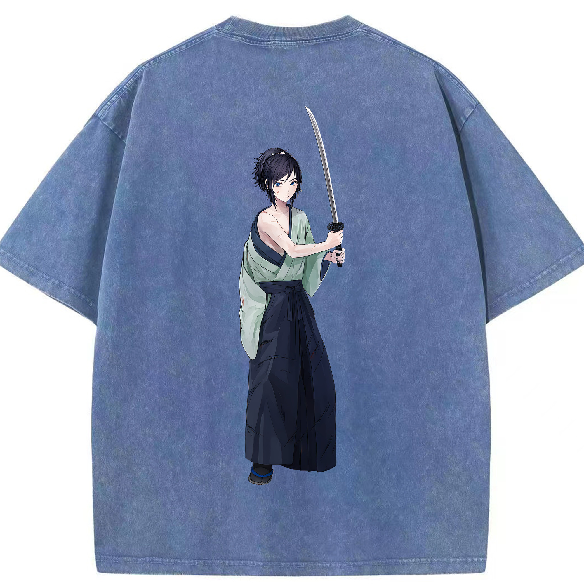 （画像用） 刀剣乱舞 Touken Ranbu 綿100% ヴィンテージ風 半袖Tシャツ（背面プリント）