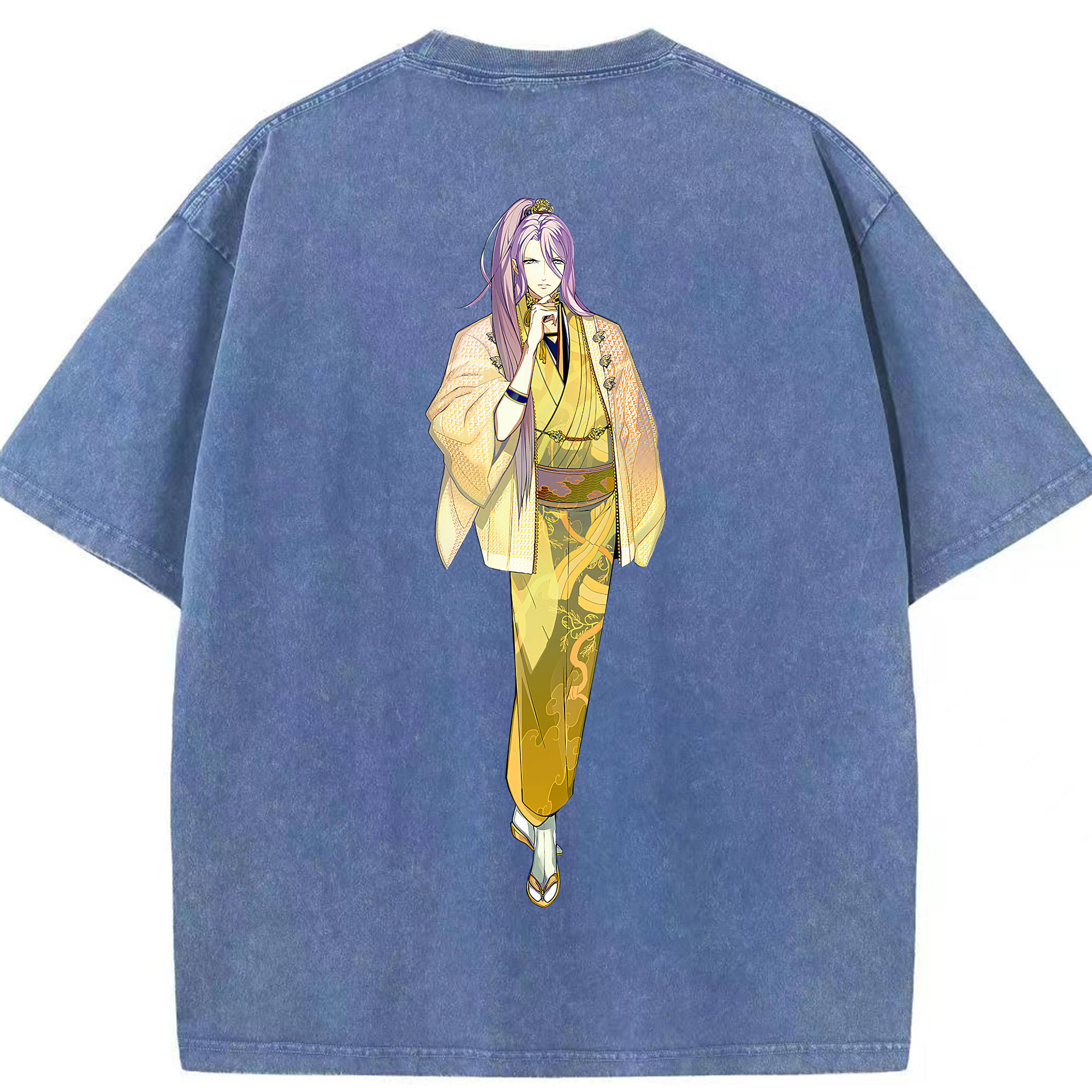 （画像用） 刀剣乱舞 Touken Ranbu 綿100% ヴィンテージ風 半袖Tシャツ（背面プリント）