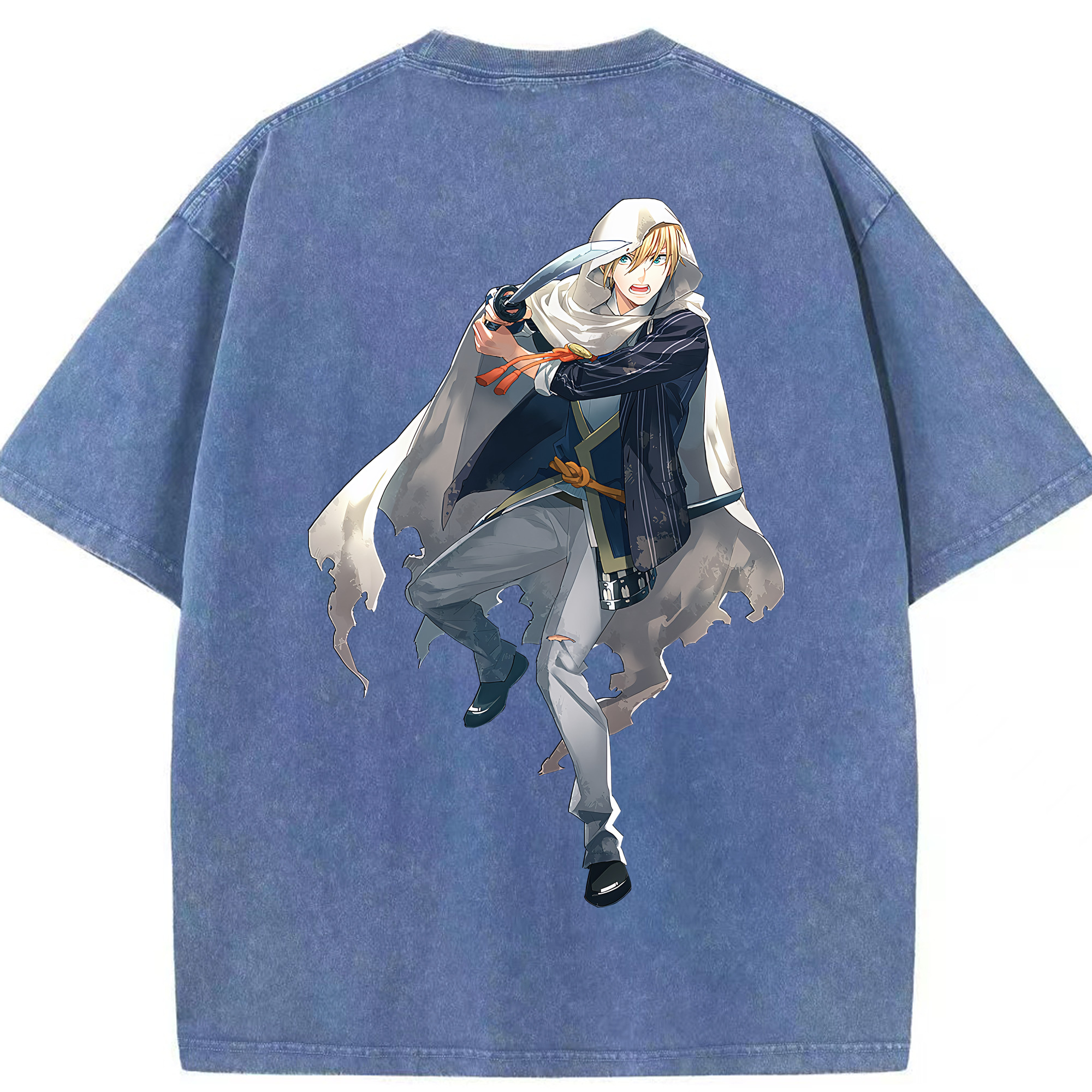 （画像用） 刀剣乱舞 Touken Ranbu 綿100% ヴィンテージ風 半袖Tシャツ（背面プリント）