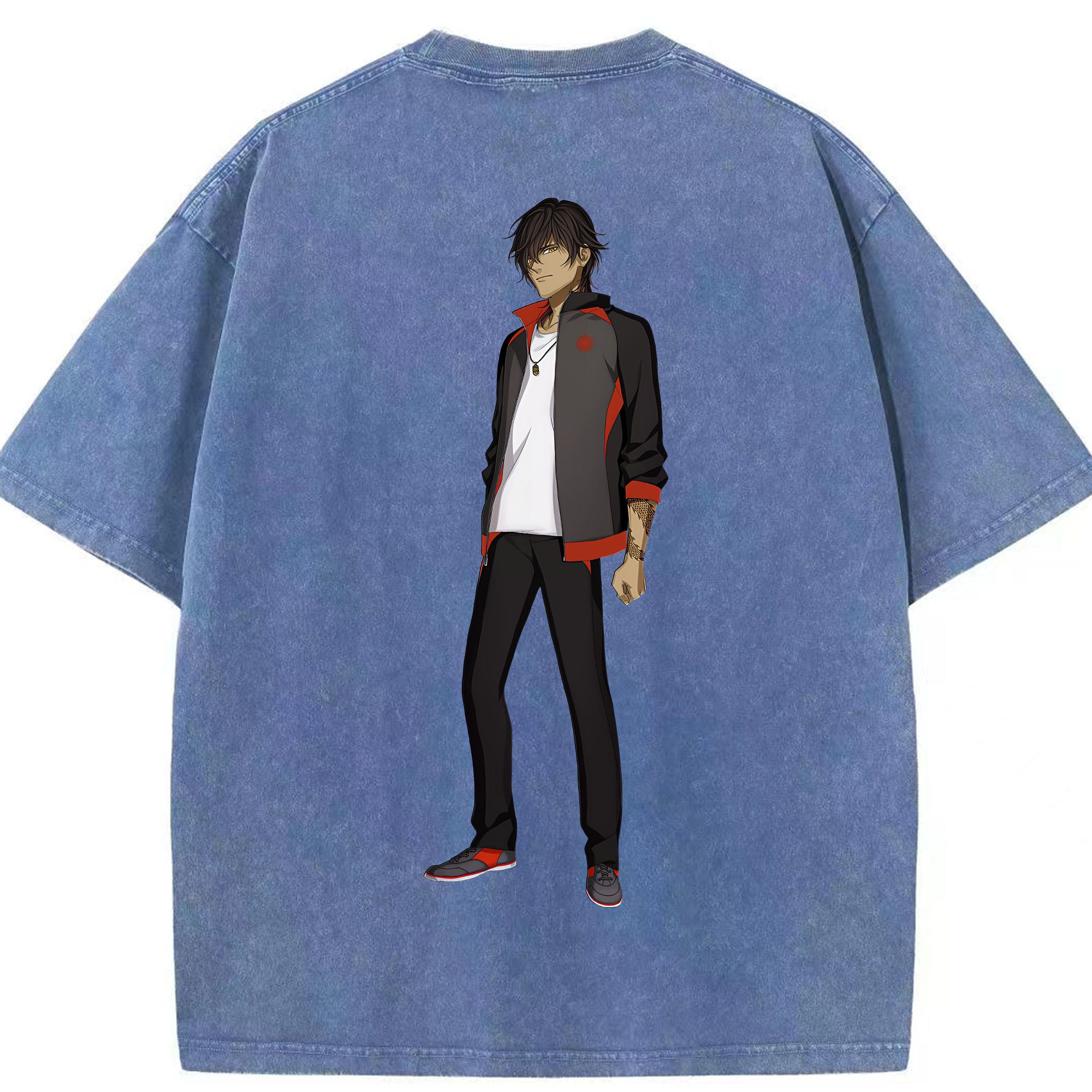 （画像用） 刀剣乱舞 Touken Ranbu 綿100% ヴィンテージ風 半袖Tシャツ（背面プリント）