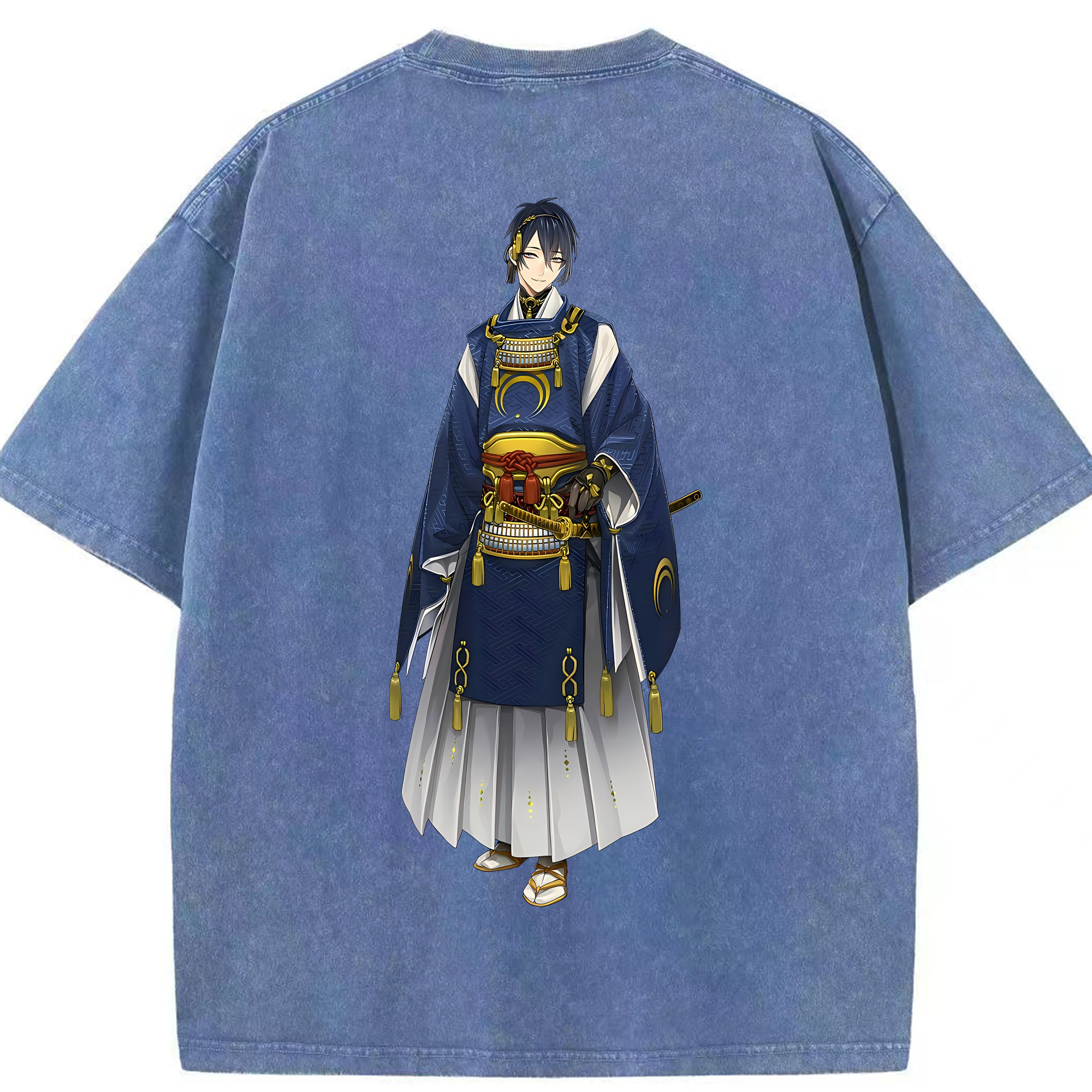 （画像用） 刀剣乱舞 Touken Ranbu 綿100% ヴィンテージ風 半袖Tシャツ（背面プリント）
