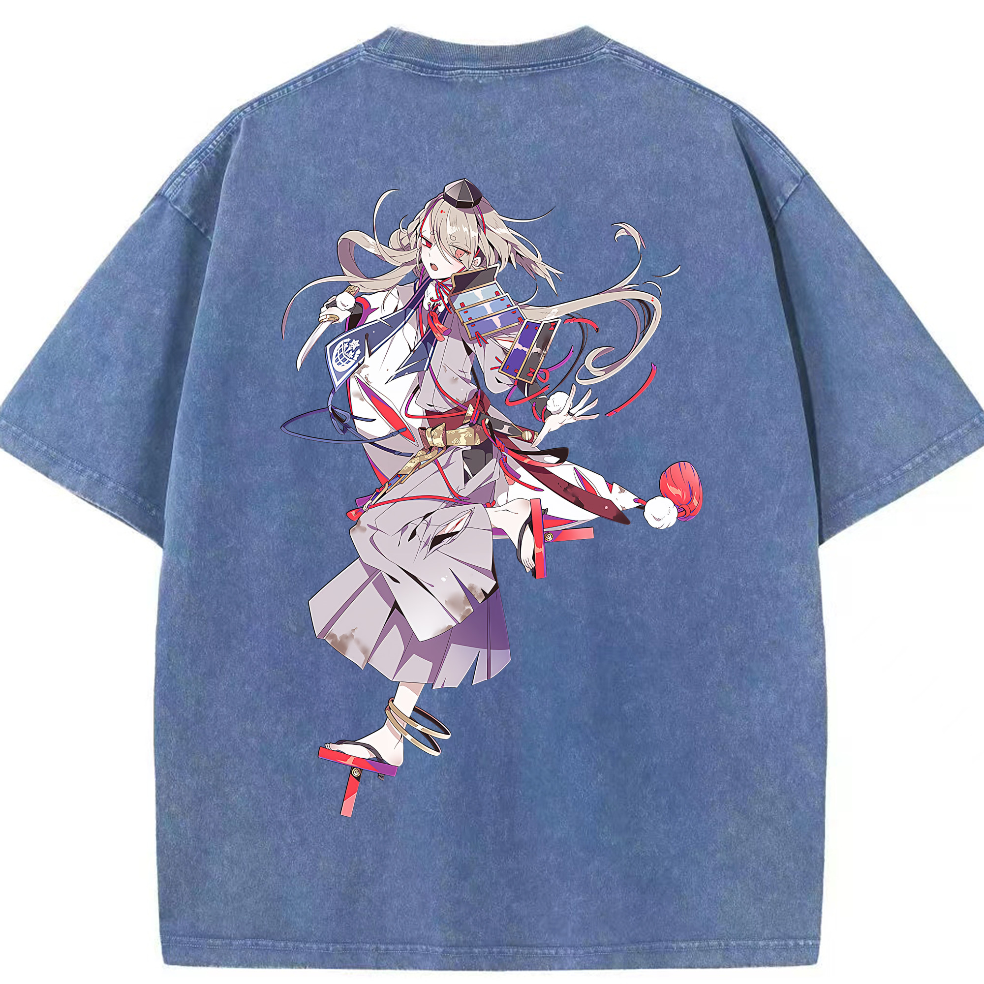 （画像用） 刀剣乱舞 Touken Ranbu 綿100% ヴィンテージ風 半袖Tシャツ（背面プリント）